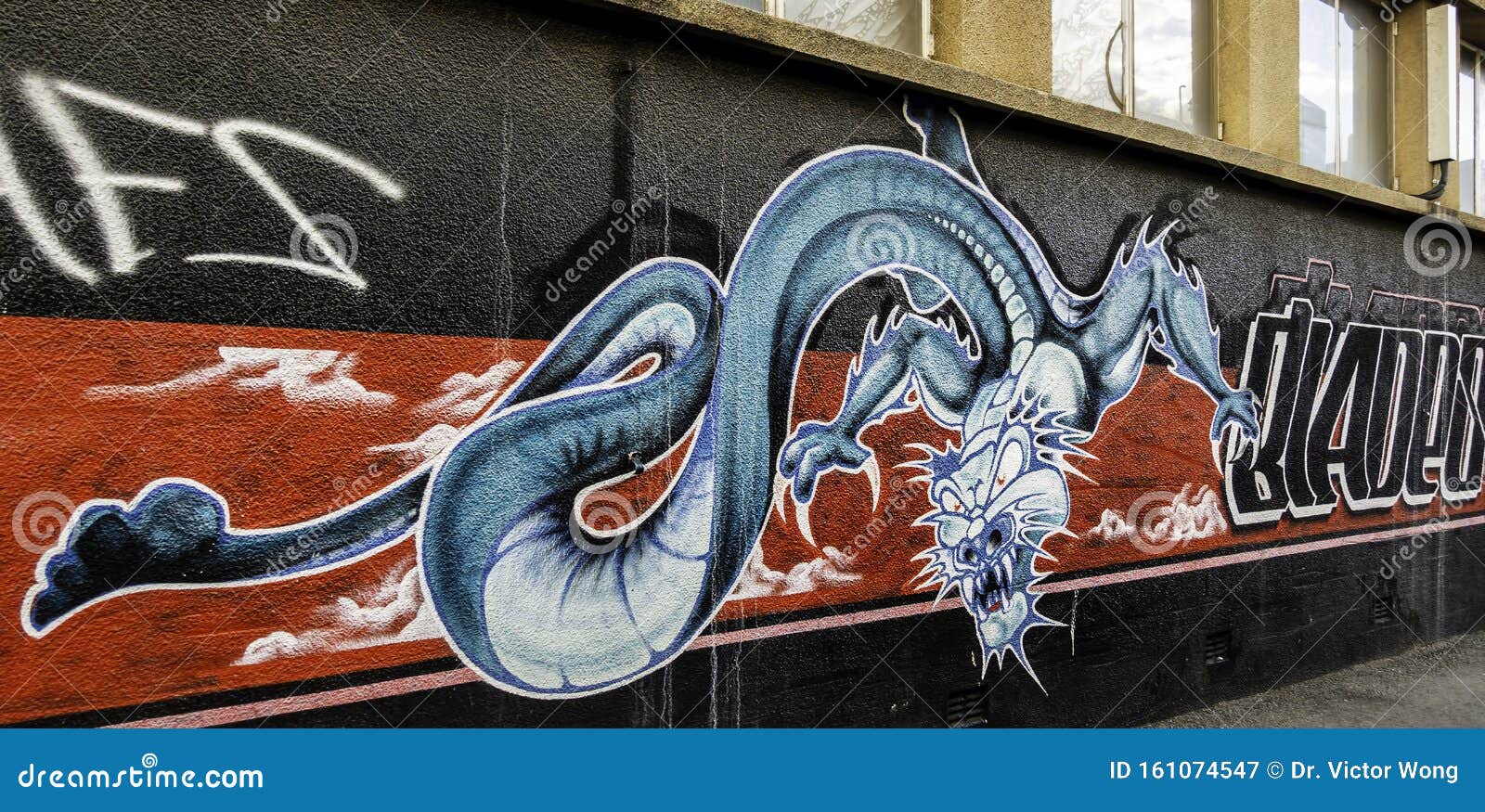 Street Art Dragon Graffiti Canvas 