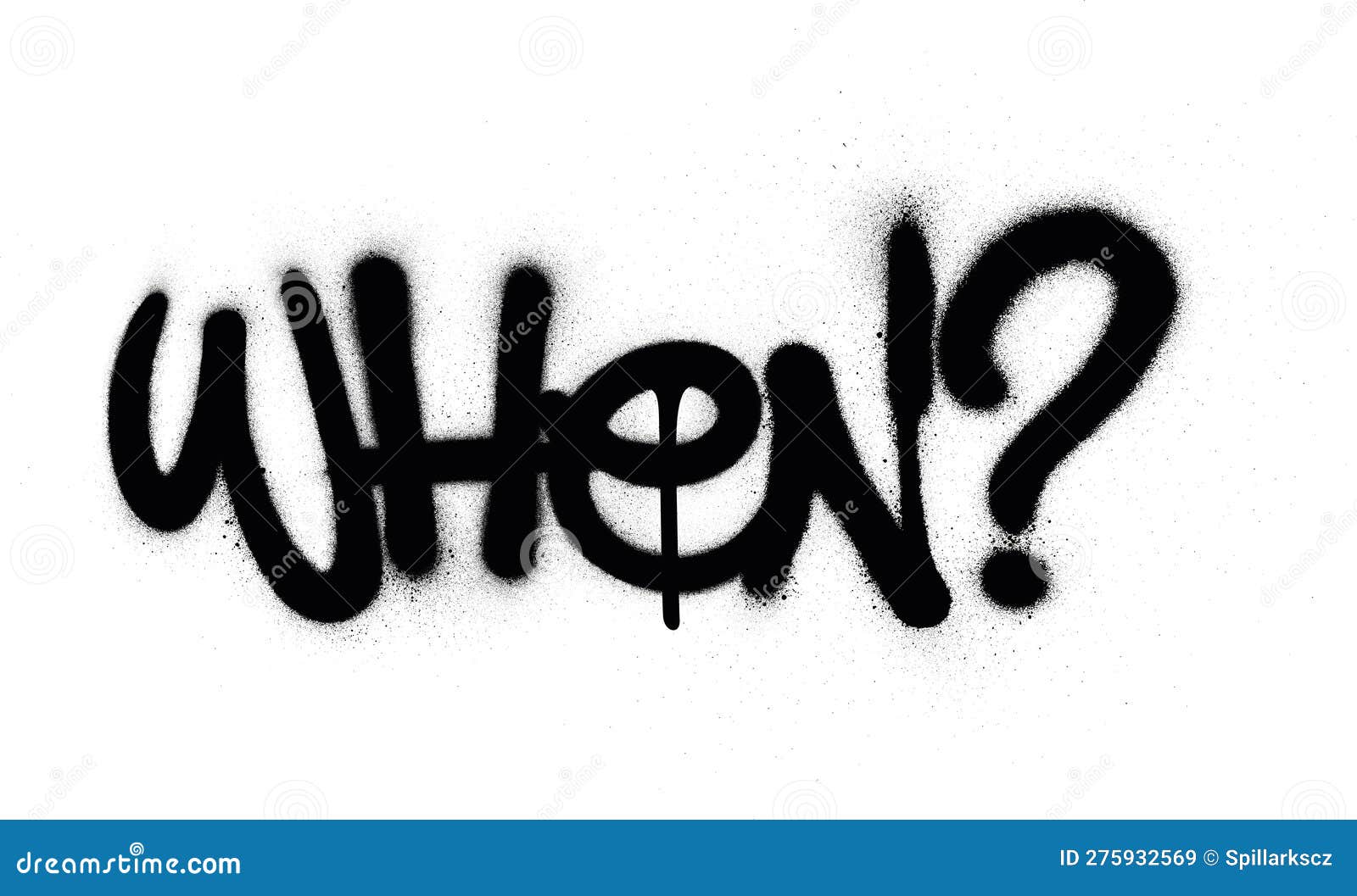 Graffiti when Word Sprayed in Black Over White Stock Vector