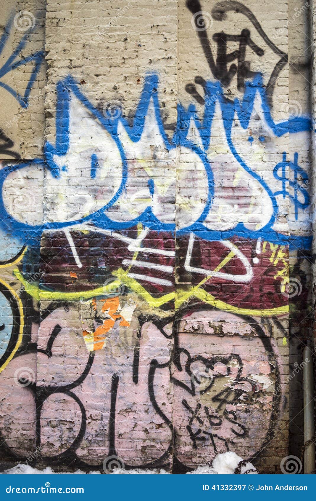 Graffiti is Writing or Drawings on Wall Stock Image Image of york