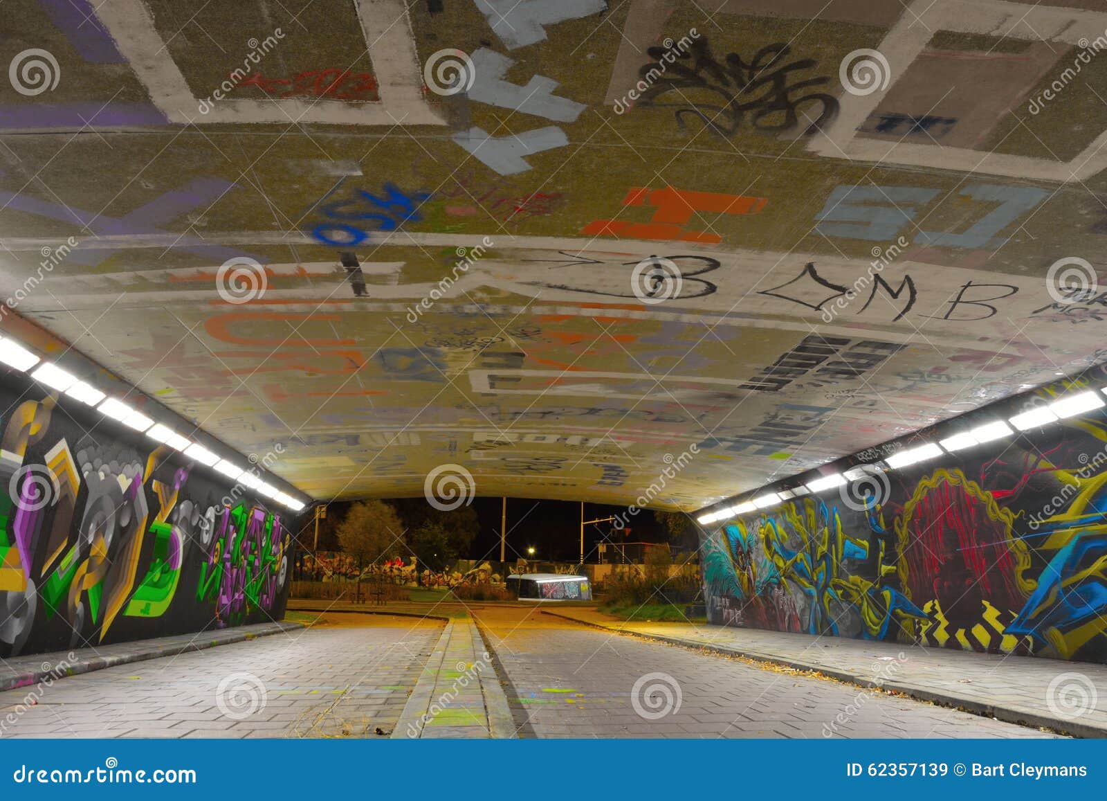 Graffiti Zone Called the Bearcage Editorial Stock Image Image of