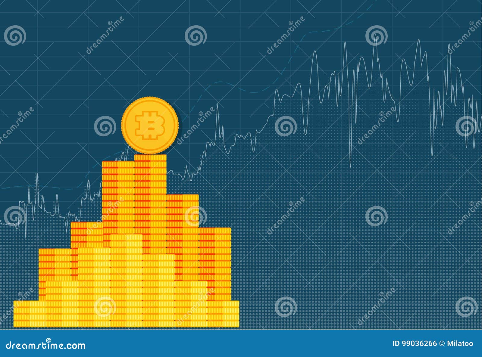 bitcoin del grafico del mercato azionario