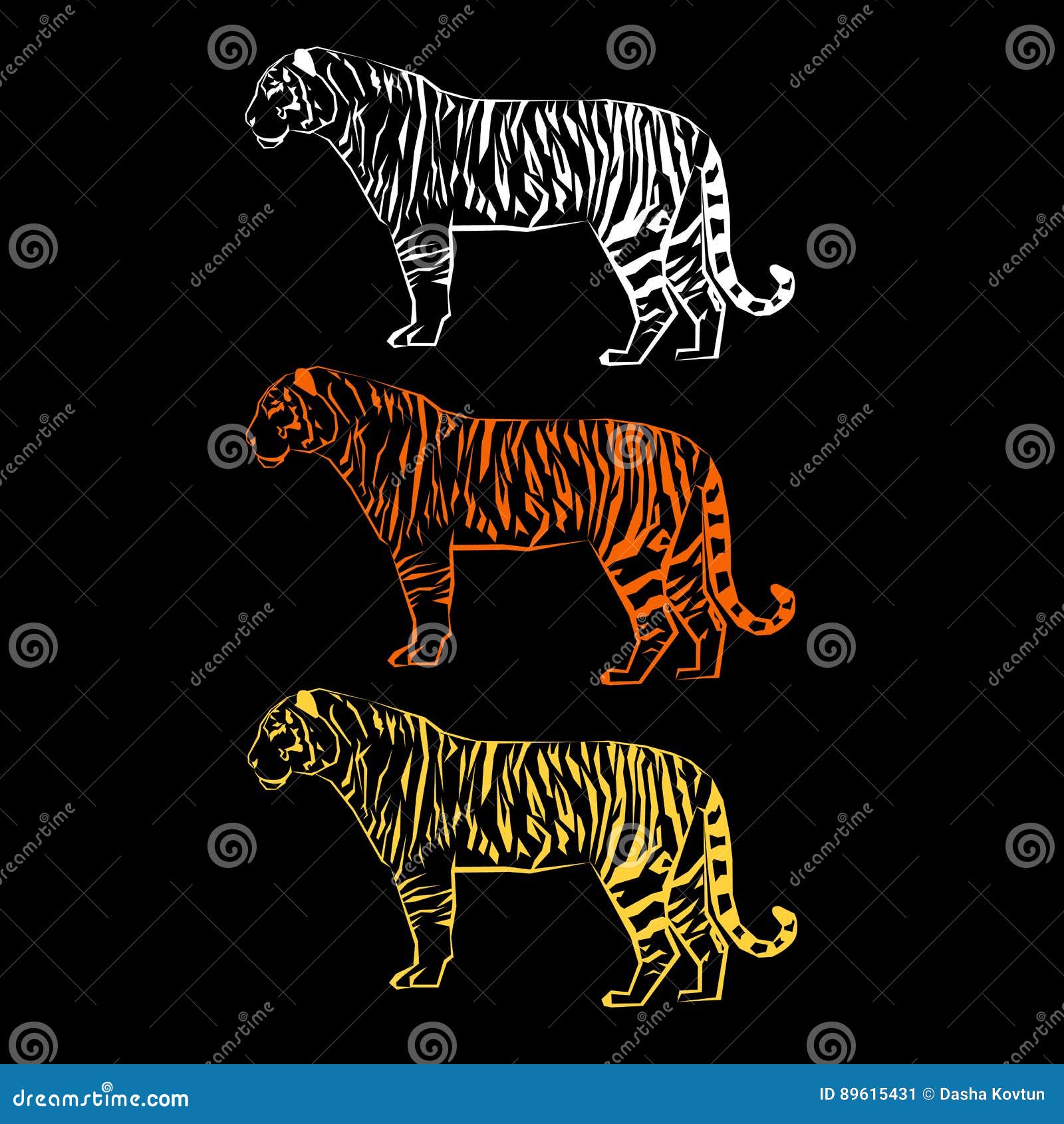 Grafische wild van het de sterktezoogdier van de tijger het wilde illustratie. Van het de sterktezoogdier van de tijger wilde illustratie het wild grafische carnivoor
