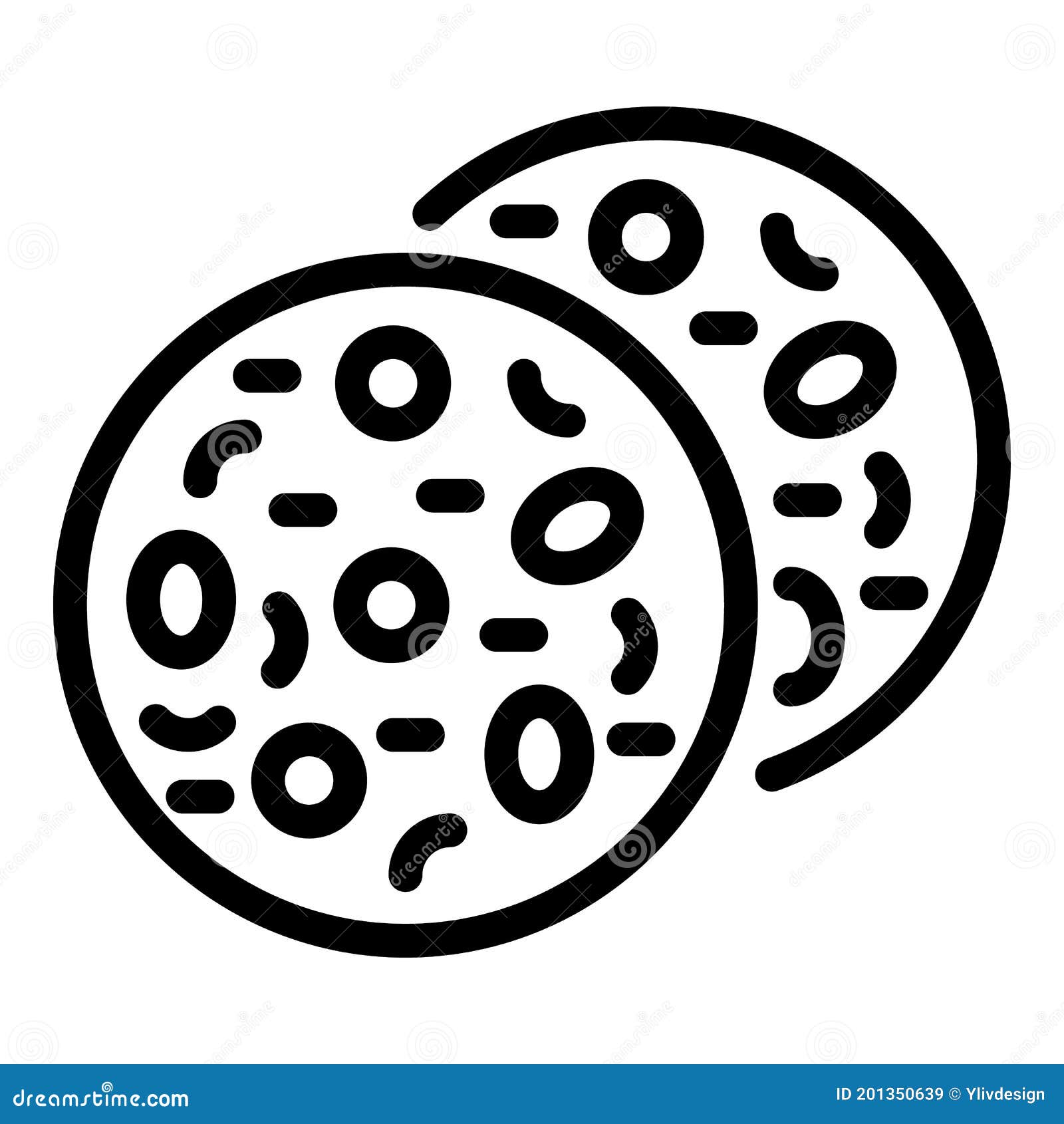 Grain Biscuits Icon, Outline Style Stock Vector Illustration of