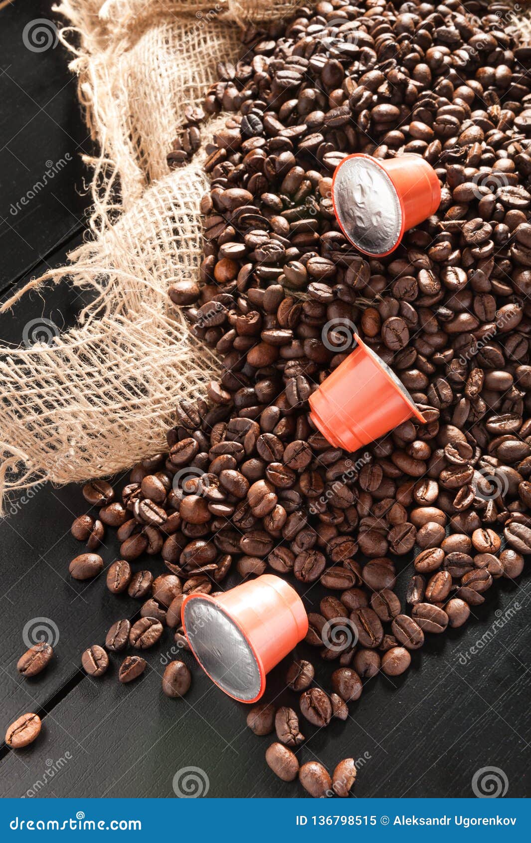 Capsule with Whole Bean Coffee Stock Image Image of mocha, drink
