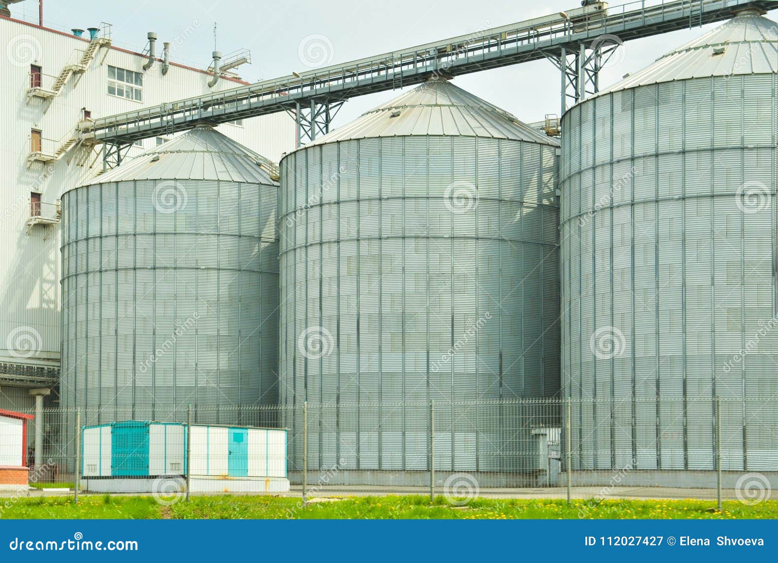 Grain Elevator. Concept of Cleaning, Drying, Storage and Transportation