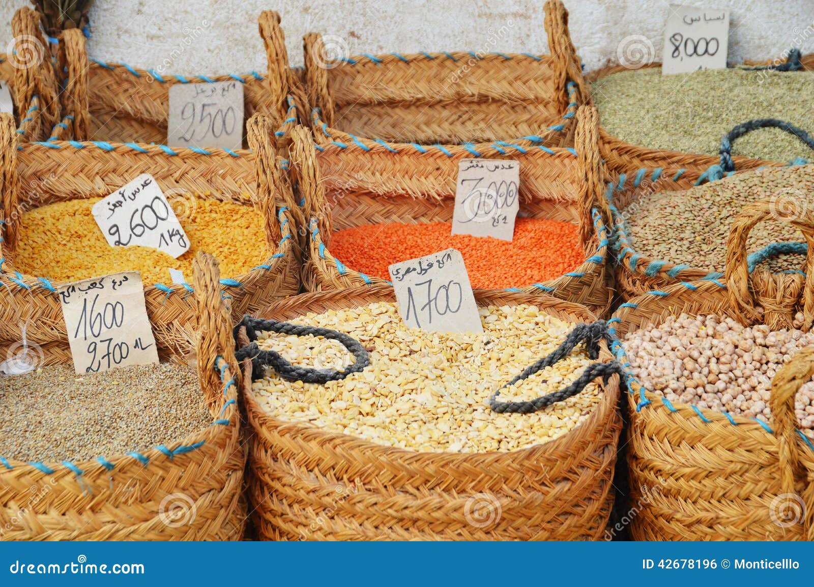 Grain Food and Spices in Arabic Store Stock Photo Image of assorted