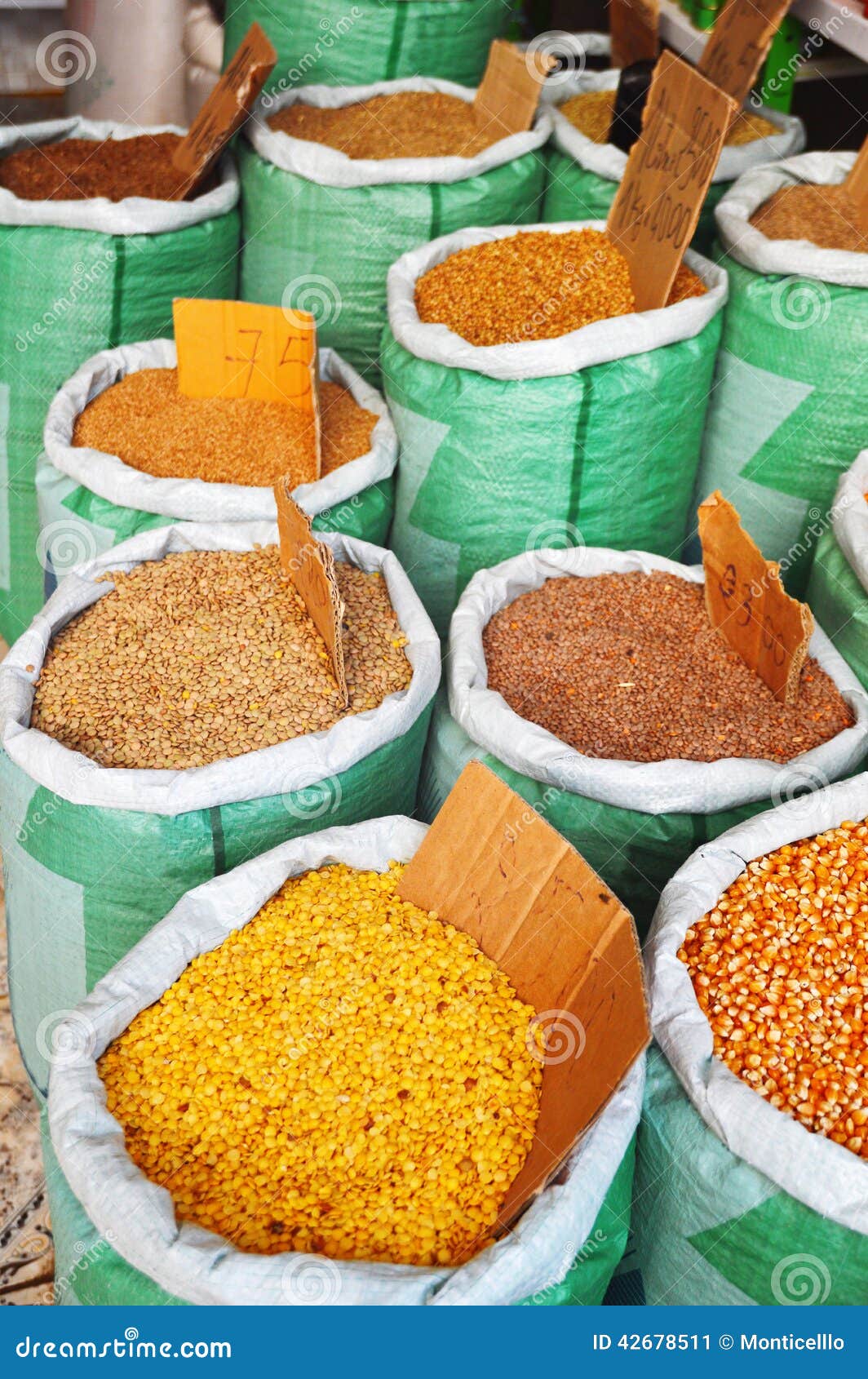 Grain Food and Spices in Arabic Store Stock Image Image of medina