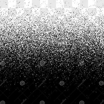 Grain Gradient Vector Transparent Background, Black and White Old Noise ...