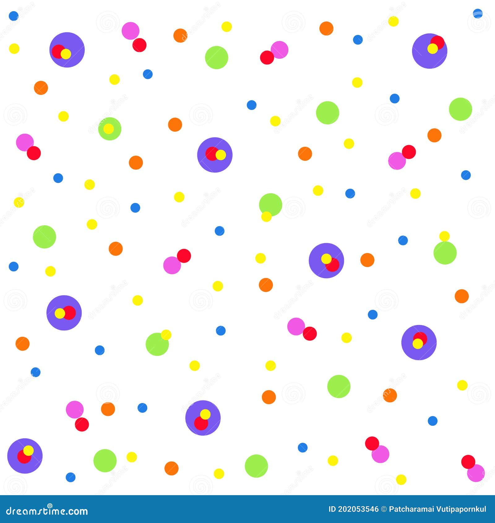 Grainy Polka Dot Picture Several Colors Spread on a White Background. Stock  Illustration - Illustration of drawing, number: 202053546
