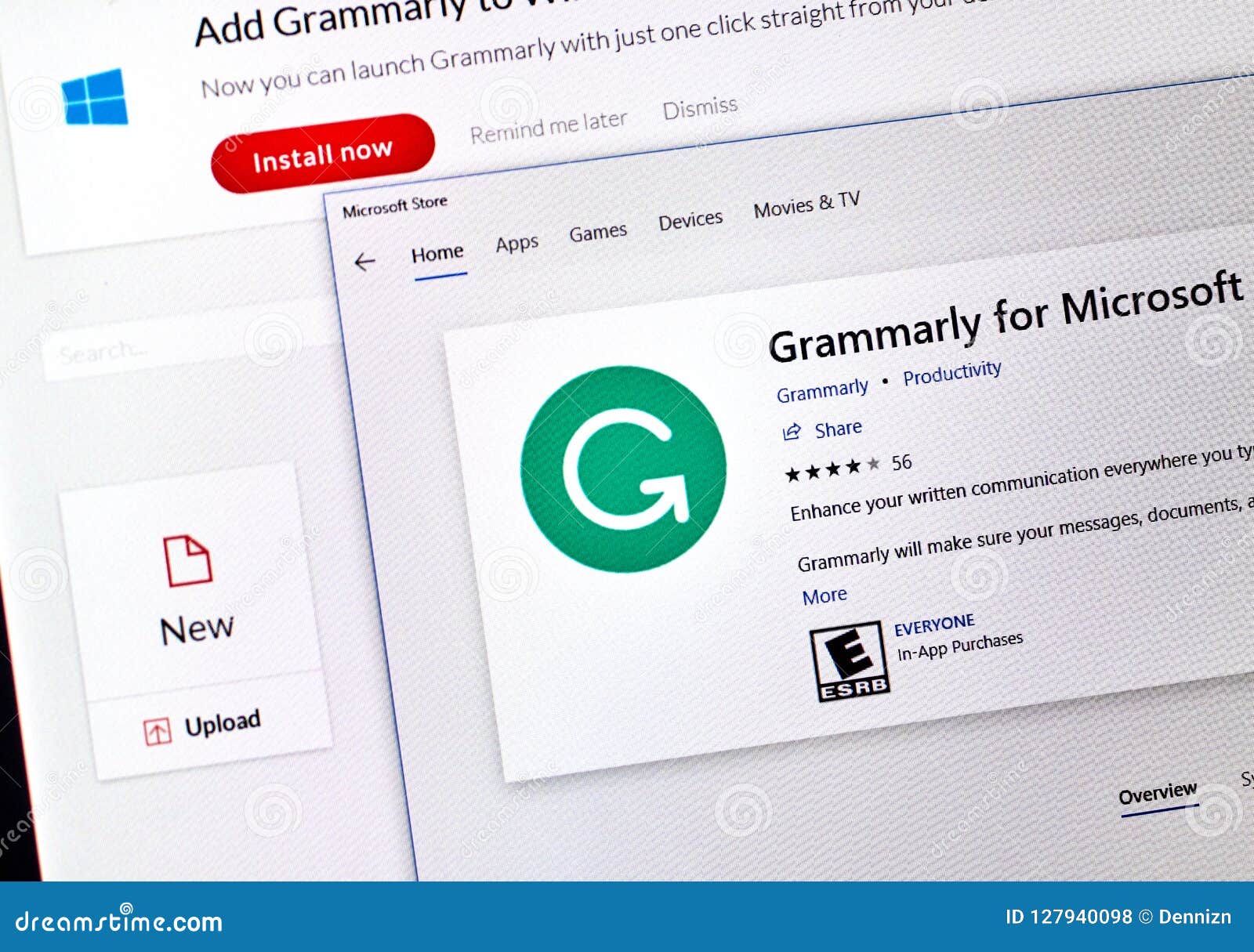 Grammarly check web app editorial stock photo. Image of