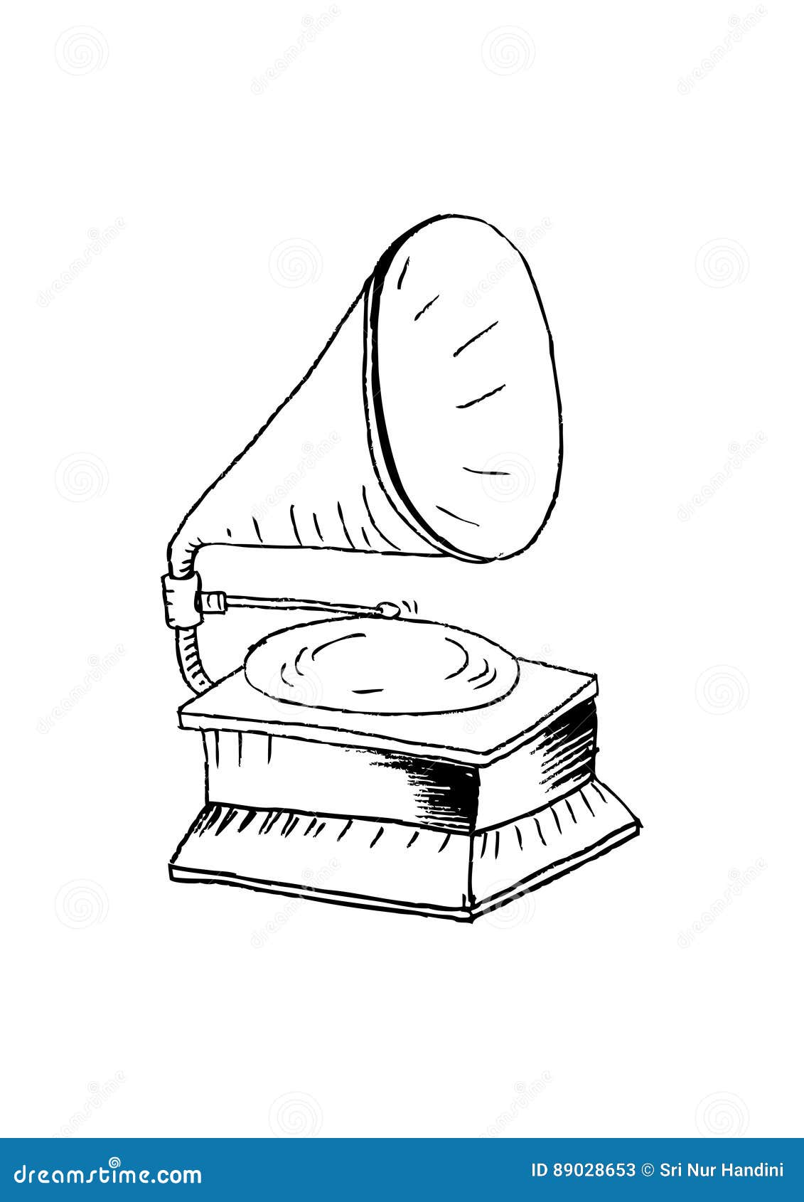 Gramophone Drawing. Stock Illustration | CartoonDealer.com #89028259