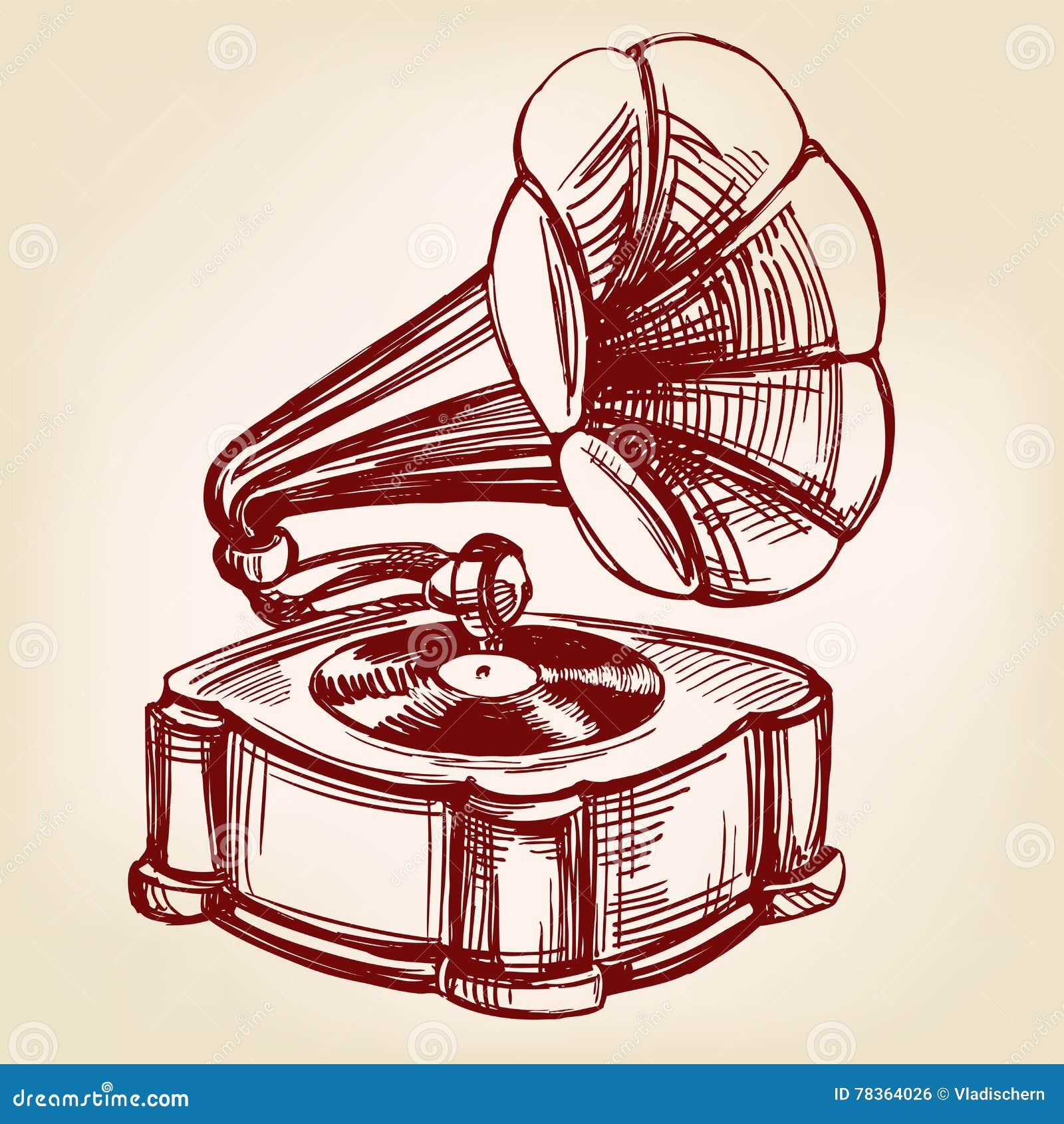 Vintage gramophone hand drawn illustrations set Old gramophones in  different views isolated on white background Retro music concept Stock  Vector Image  Art  Alamy