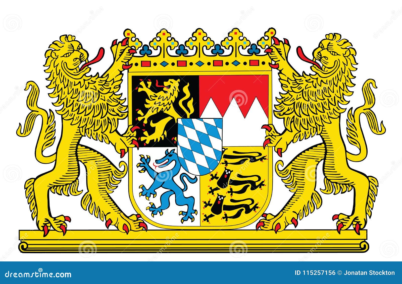 Guirnalda diseño de rombos del escudo de Baviera 4 m, 1 unidad Susy Card 11142056 