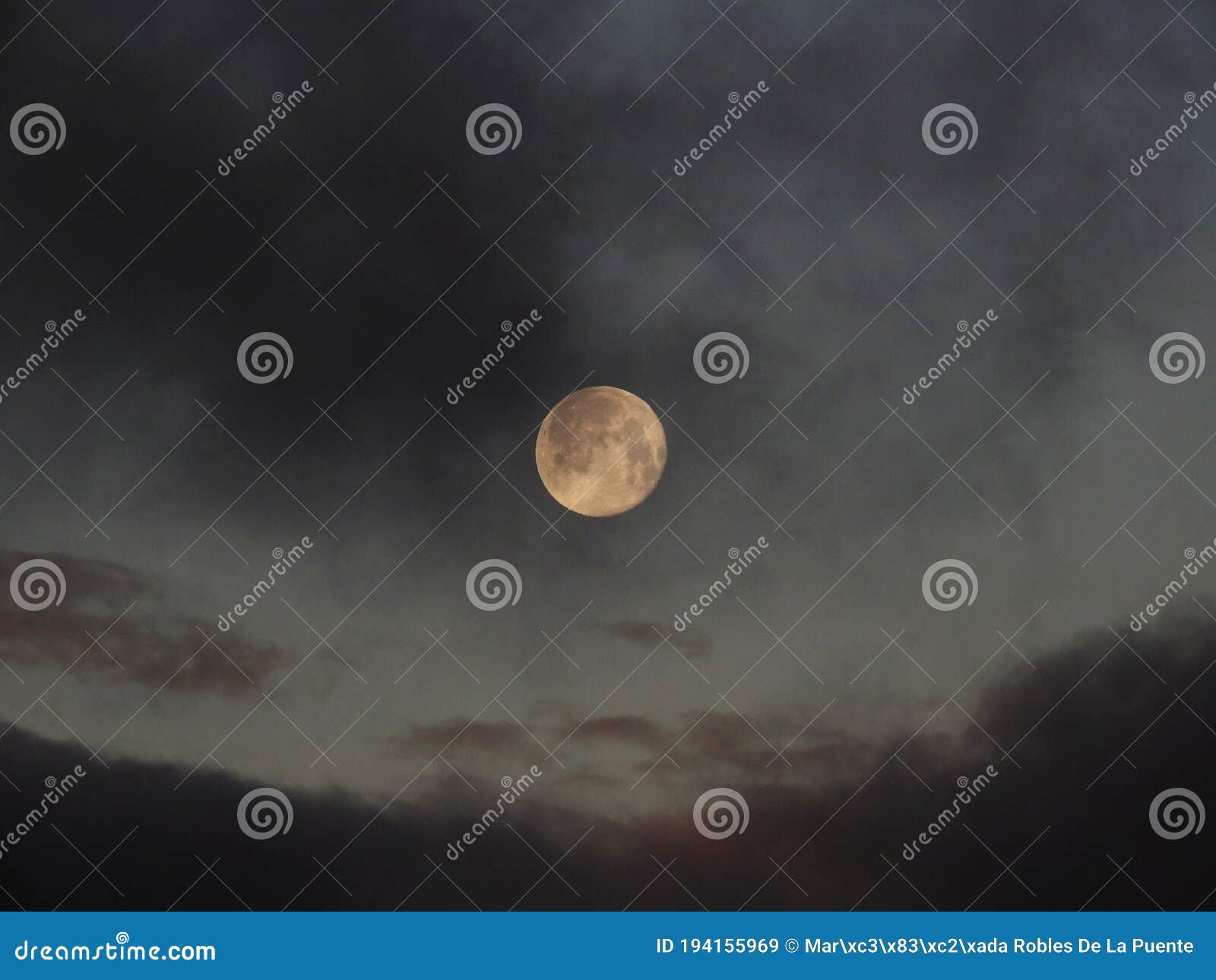 otra luna de nieve en la noche