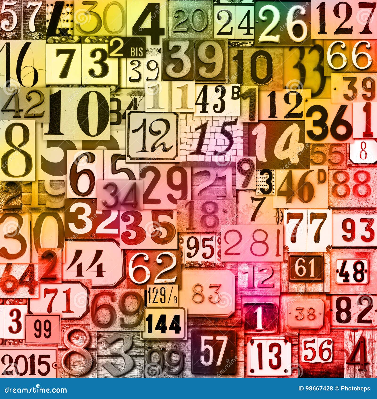 Gran Multitud De Números Cívicos Foto de archivo - Imagen de cartel,  municipal: 98667428, image size:1600x1690