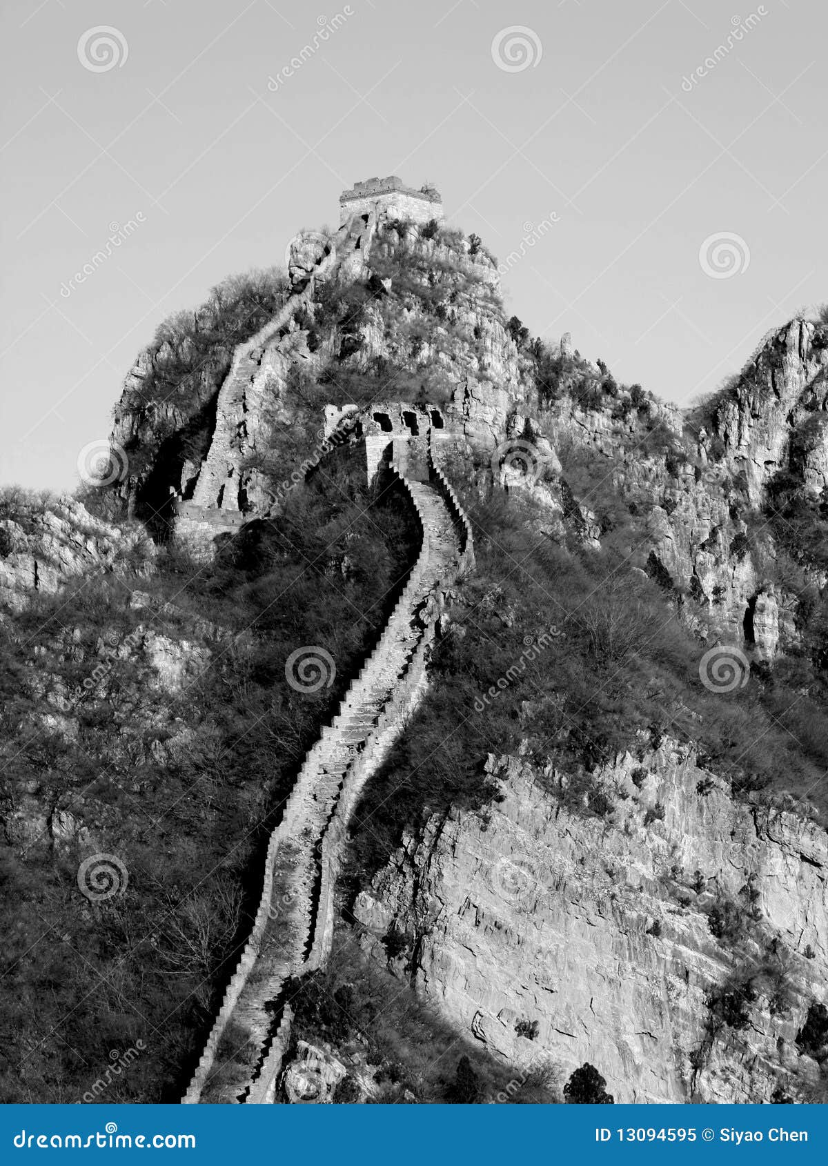 Gran Muralla en China. La Gran Muralla antigua en Pekín