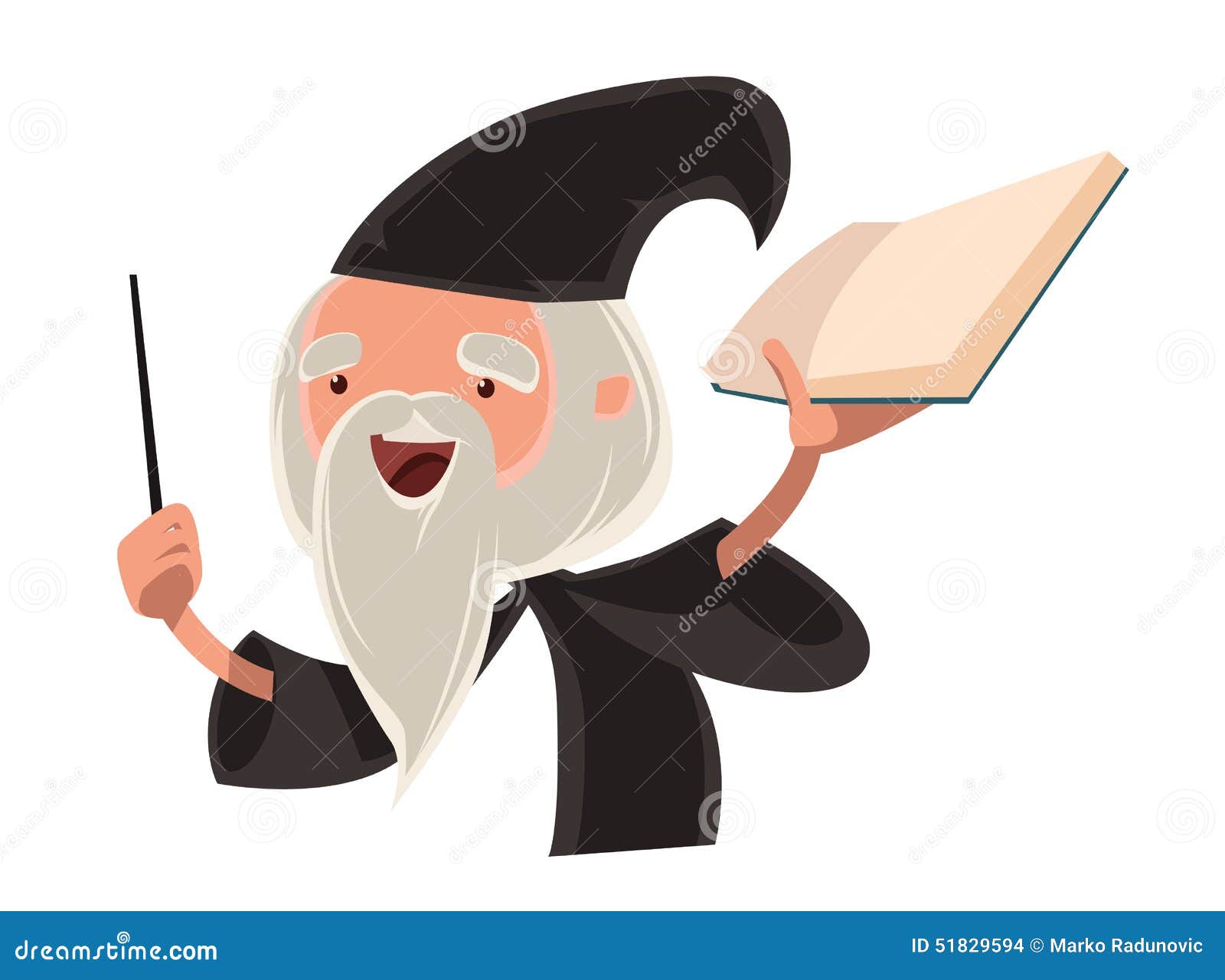 Gran Personaje De Dibujos Animados Del Ejemplo Del Viejo Hombre Del Mago  Stock de ilustración - Ilustración de grande, goce: 51829594