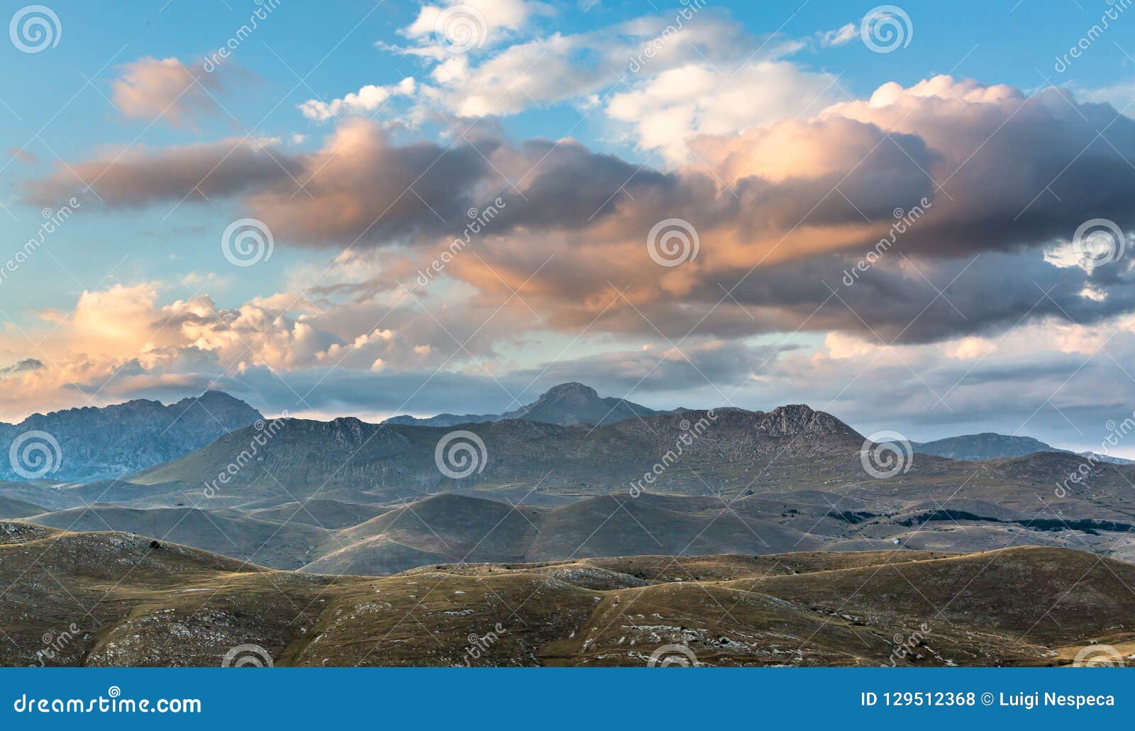 gran sasso and clouds - rocca calascio aq