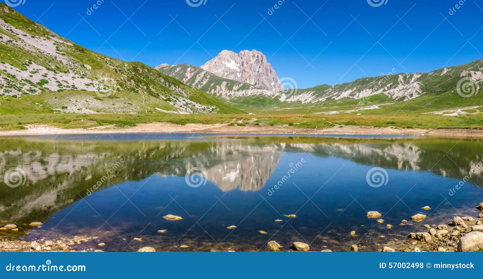 gran sasso mountain summit at campo imperatore plateau, abruzzo, italy