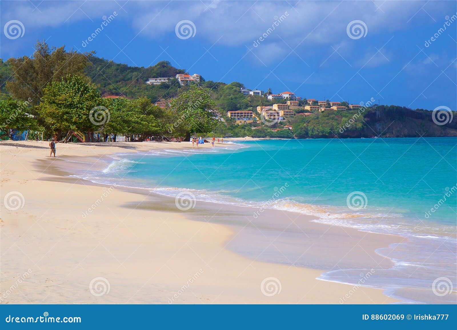 grand anse beach in grenada, caribbean