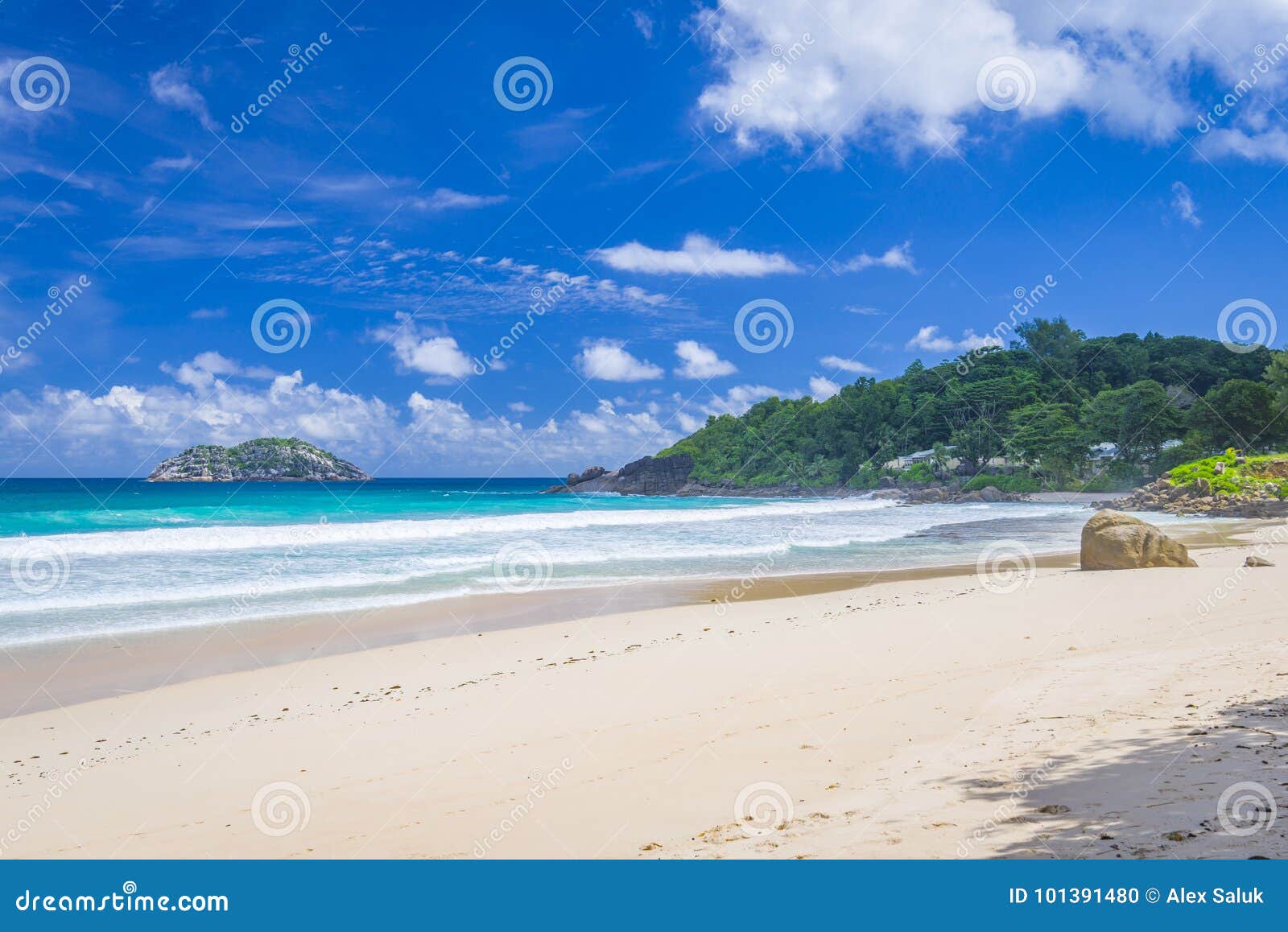 Grand Anse Beach, Seychelles Stock Photo Image of clouds, anse 101391480