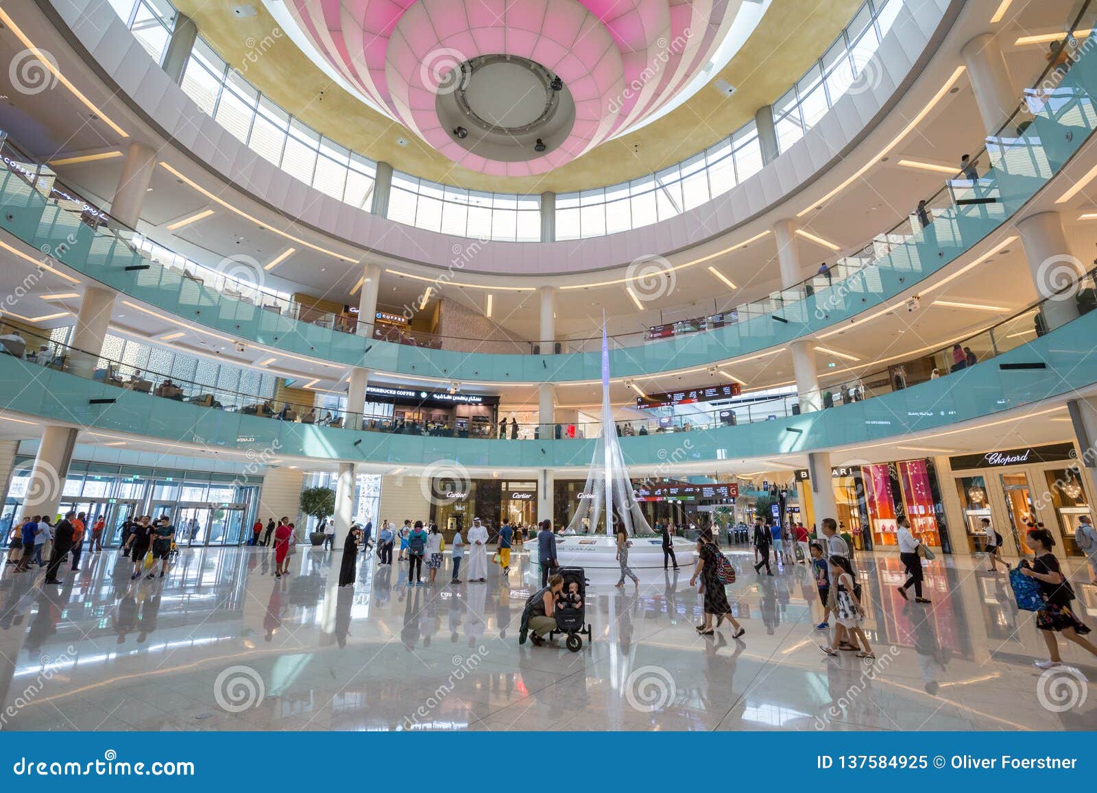 Grand Atrium Inside Dubai Mall Editorial Image Image Of