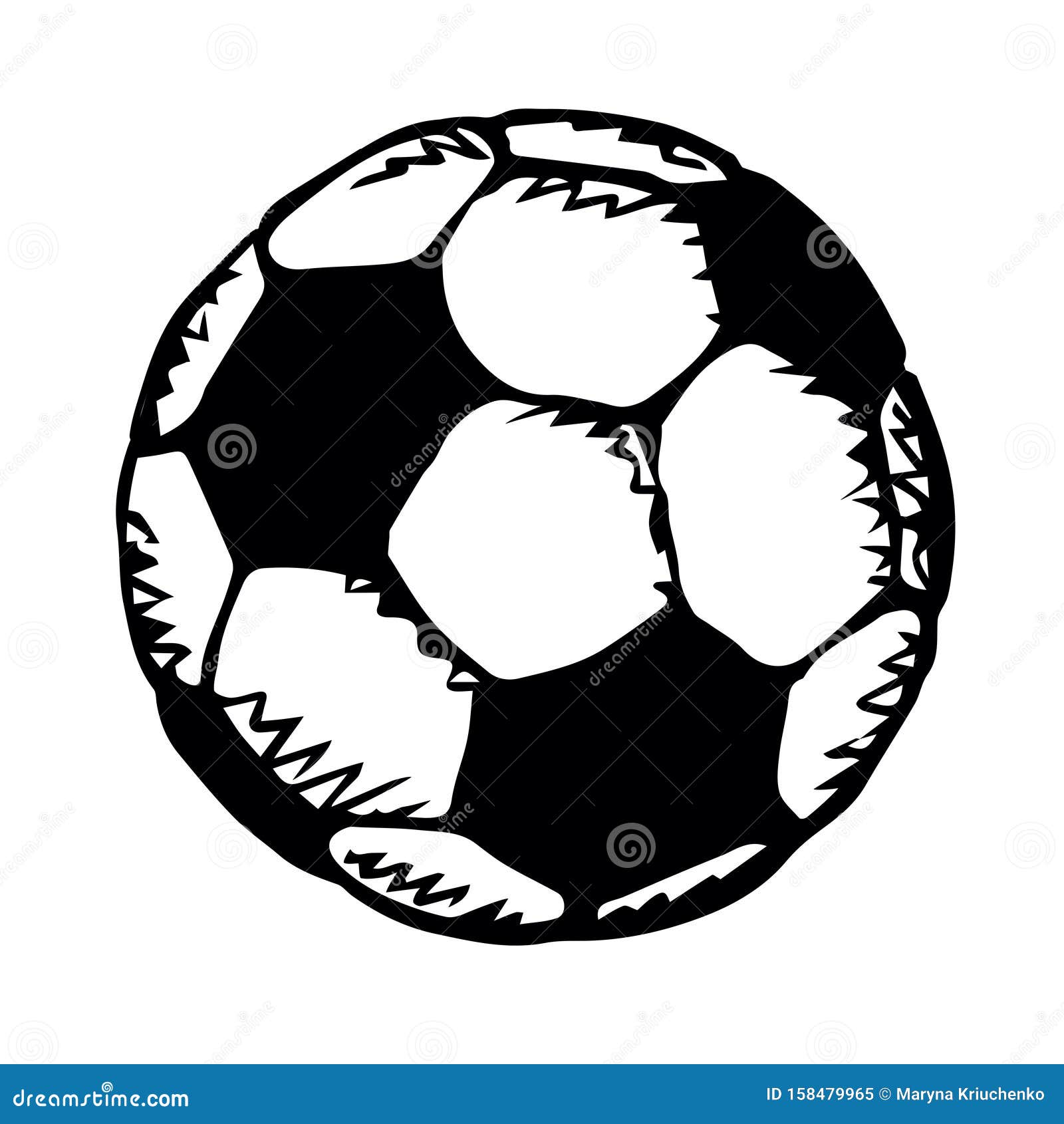 Gros Ballon De Football. Dessin Vectoriel Illustration de Vecteur