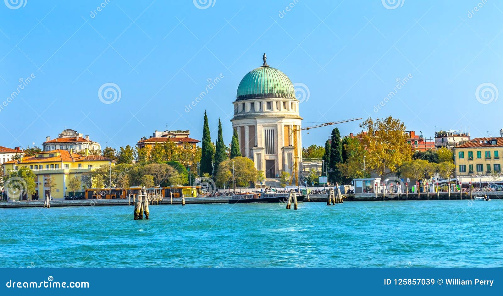 grand canal tempio votivo war memorial church lido venice italy