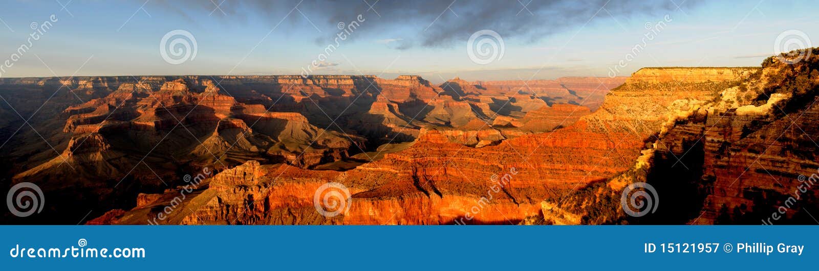 grand canyon sunset panorama