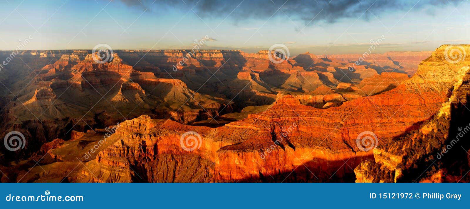 grand canyon sunset panorama