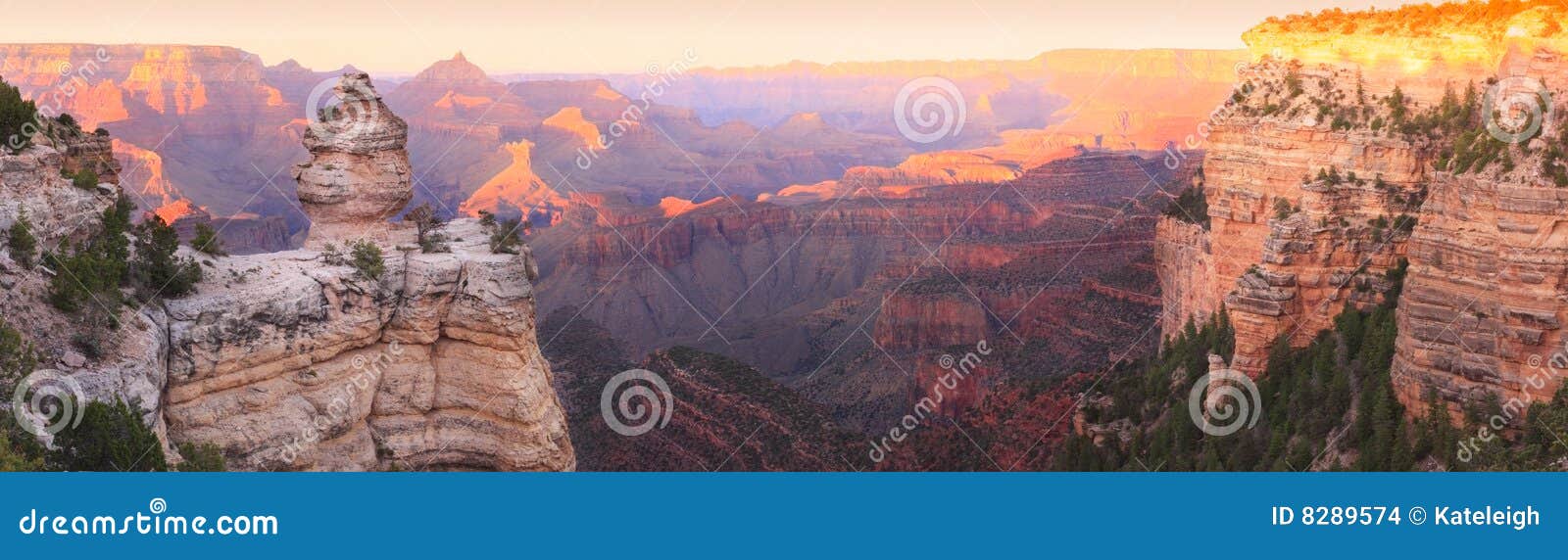 grand canyon sunset panorama