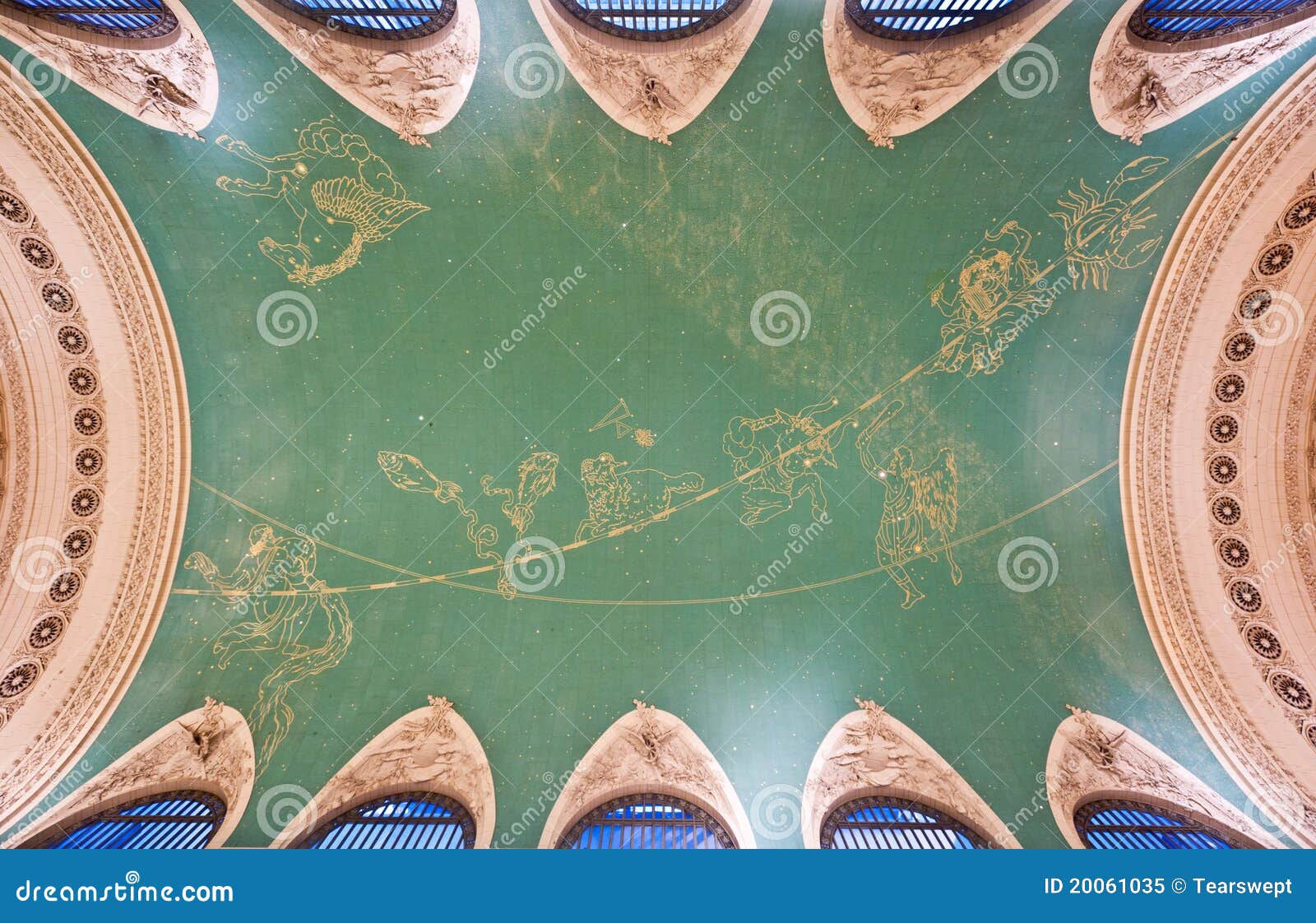 Grand Central Ceiling Stock Image Image Of York America