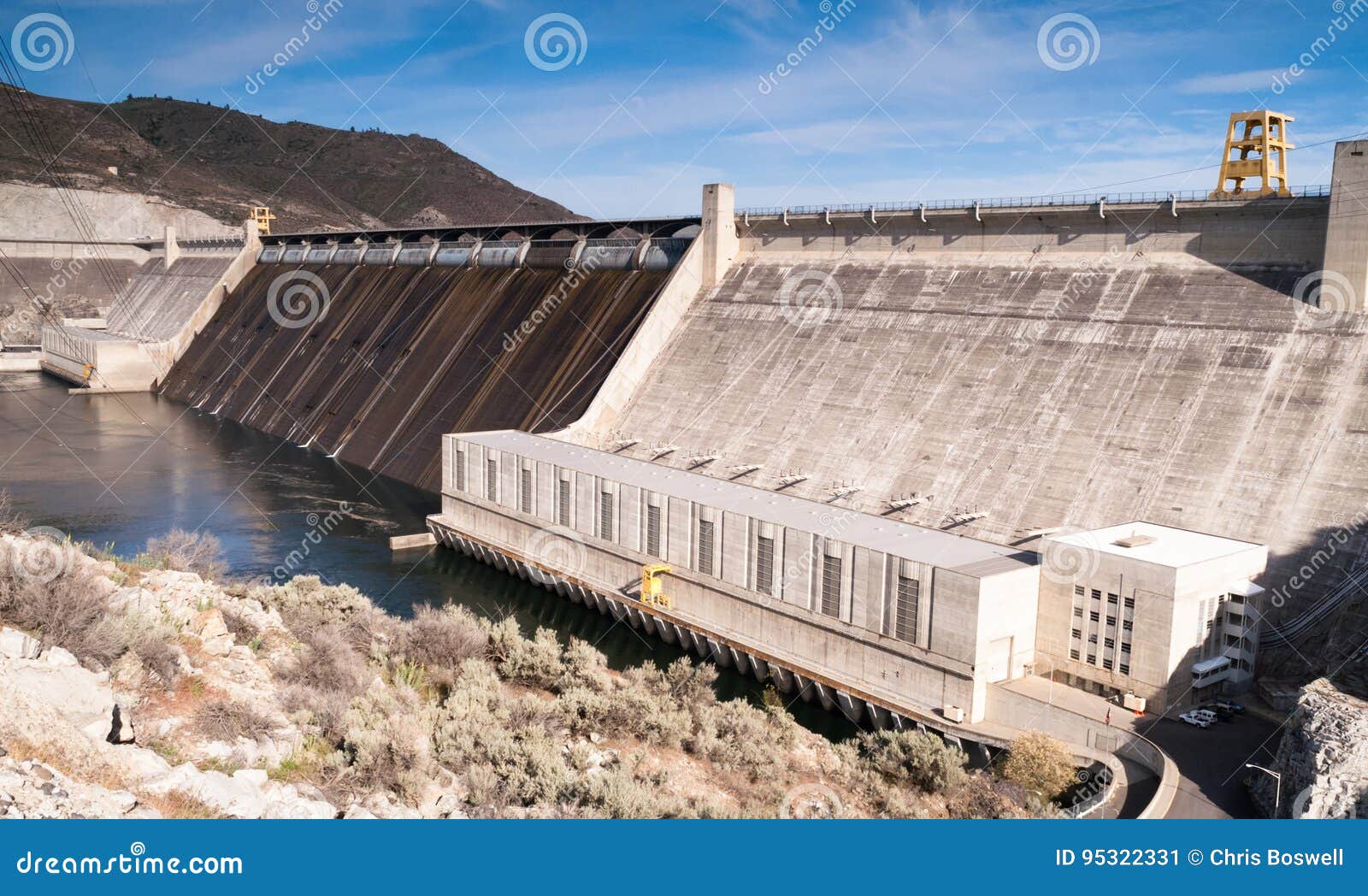 Grand Coulee Dam Hydroelectric Power Station Washington State Stock