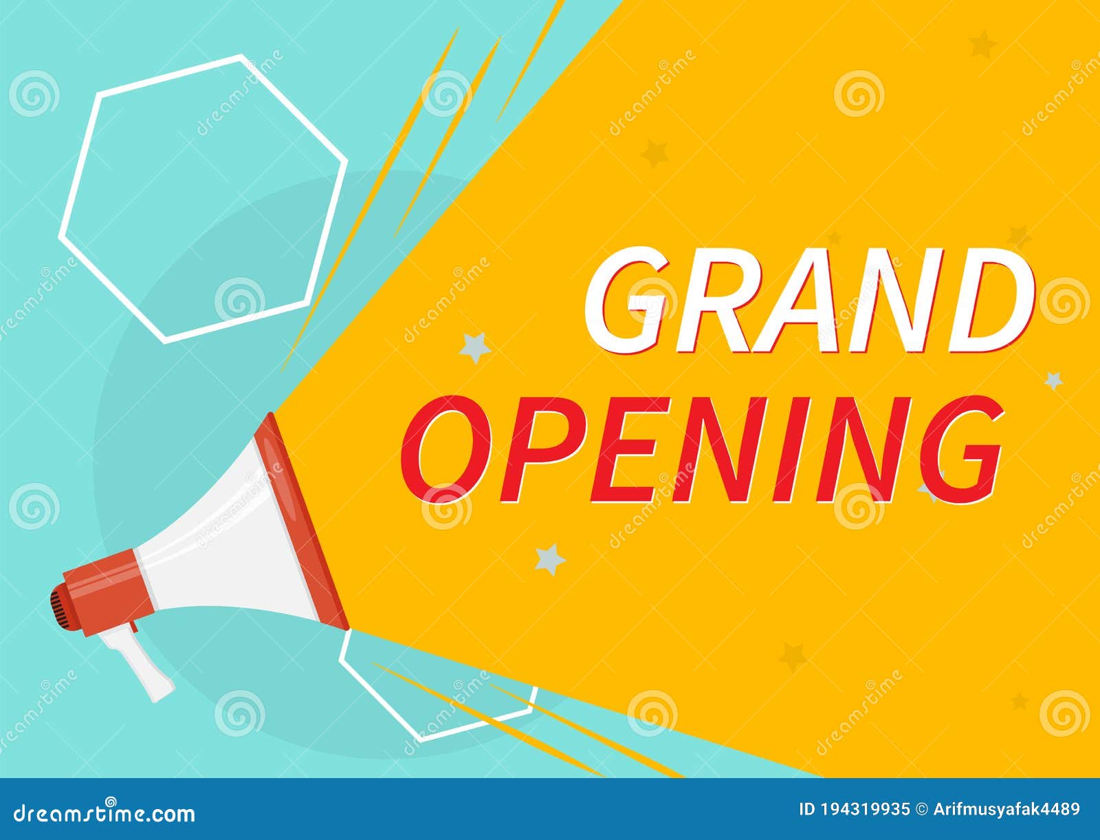 Grand Opening Banner stock vector. Illustration of sign 194319935