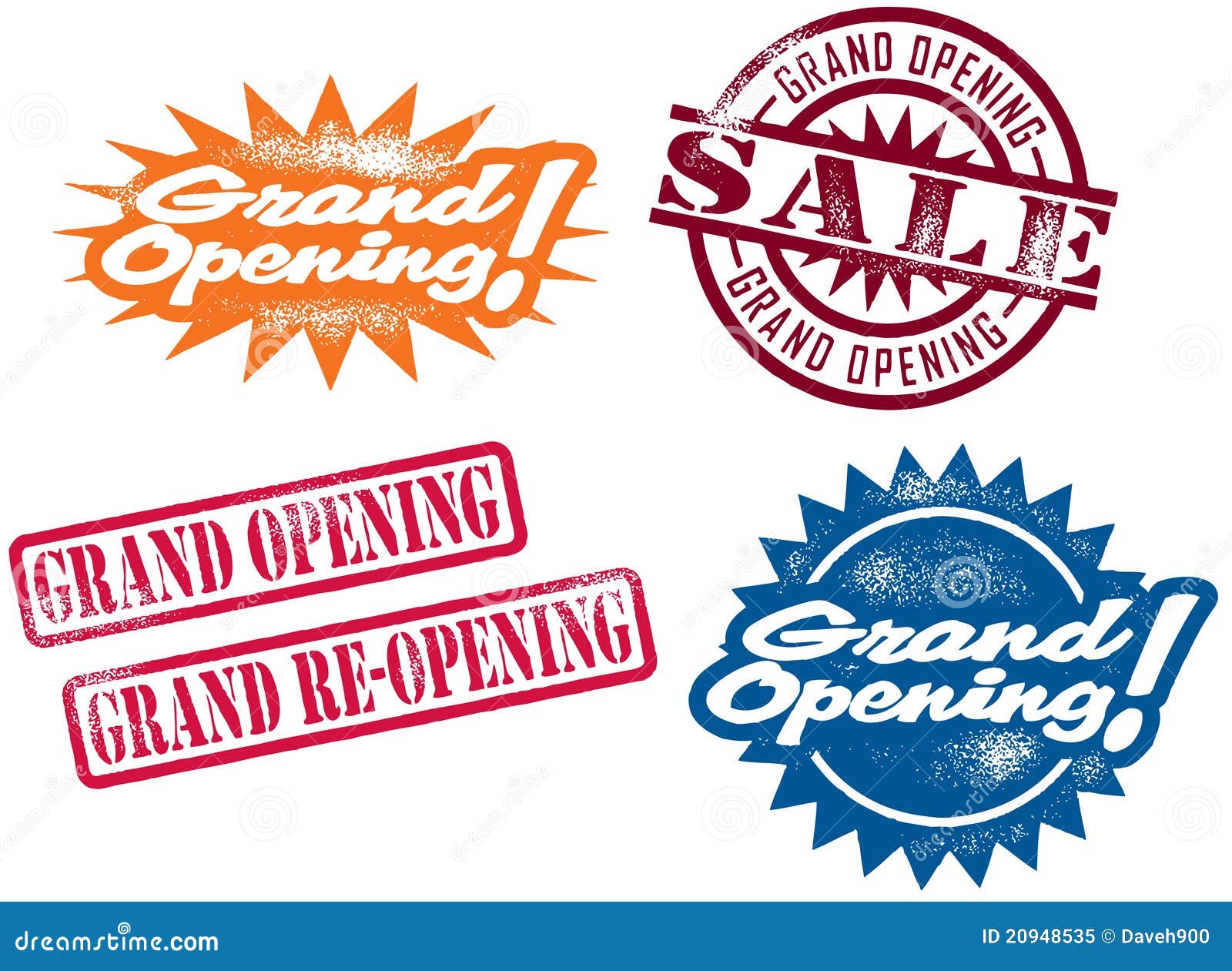 Grand Opening Stamps stock vector. Illustration of sale 20948535