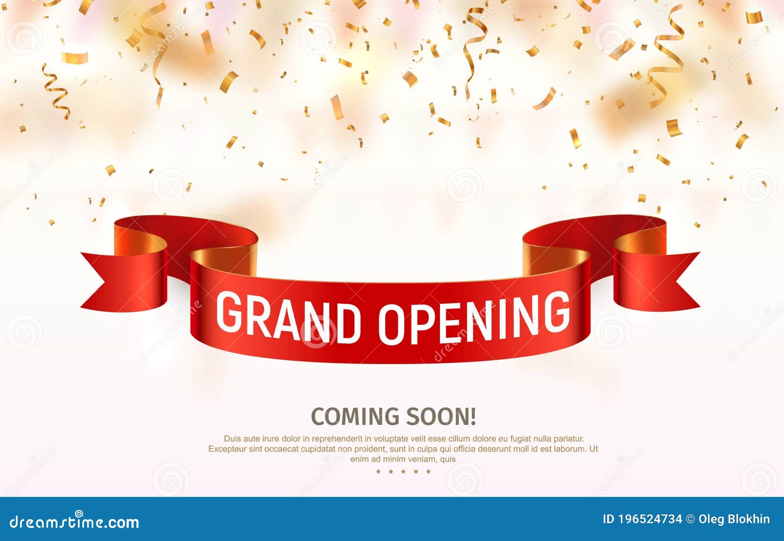 Premium Vector  Frame and ribbon with label grand opening