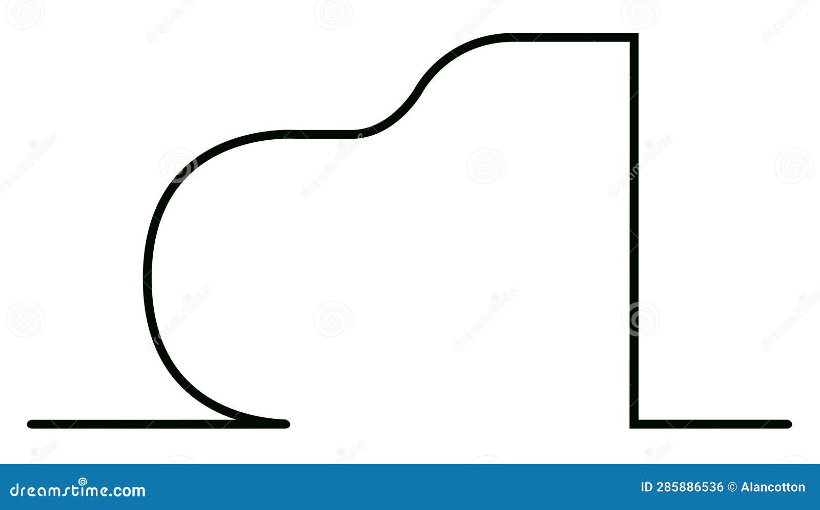 Grand Piano Black Outline stock illustration. Illustration of grand