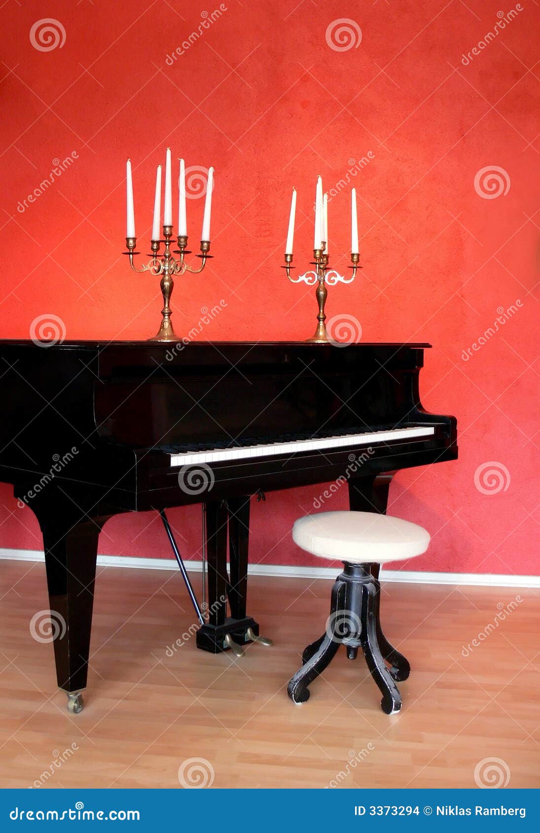 Grand Piano and Candelabras Stock Photo Image of notes, keys 3373294