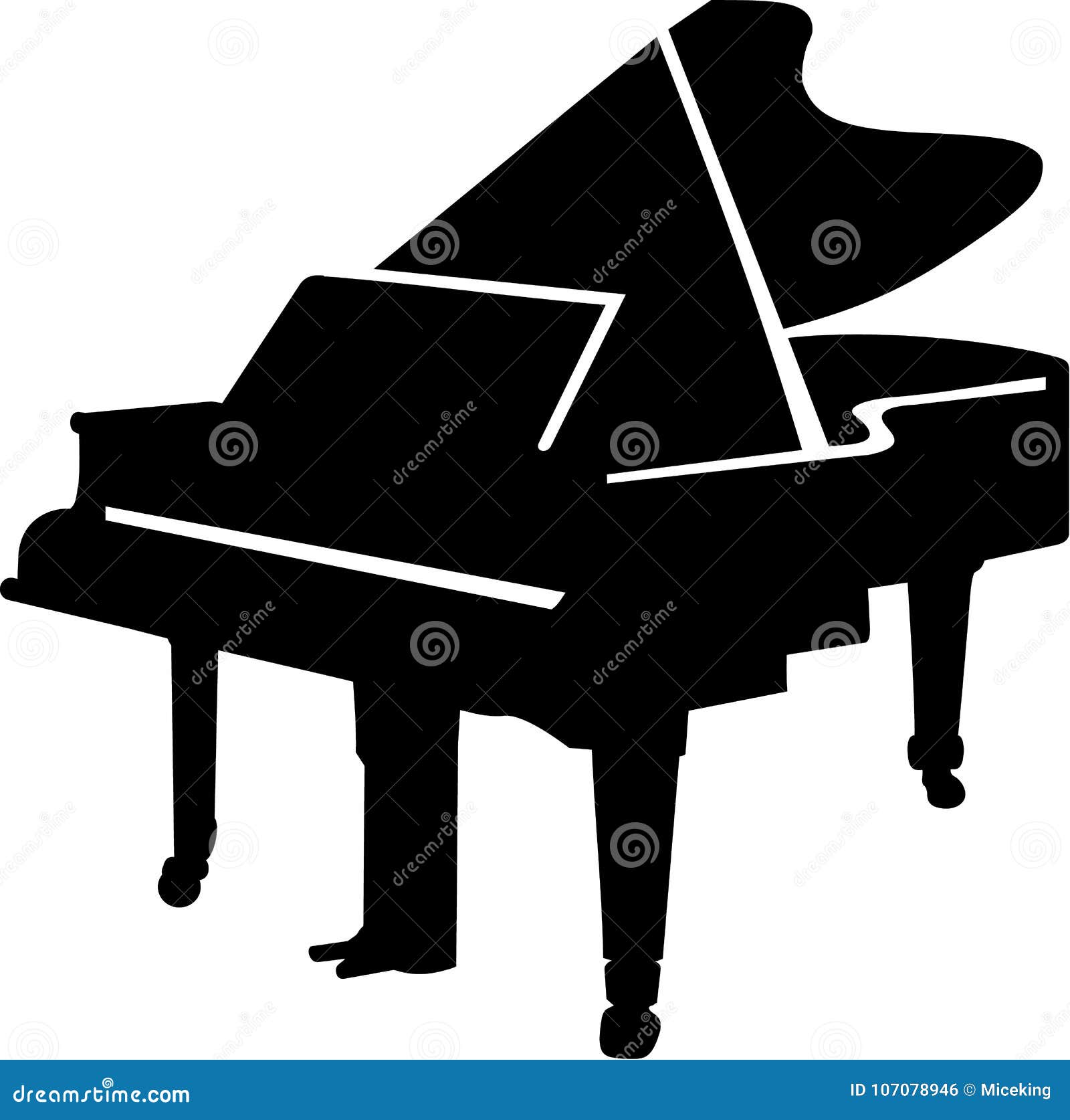 Grand Piano Silhouette Stock Illustrations – 1,457 Grand Piano