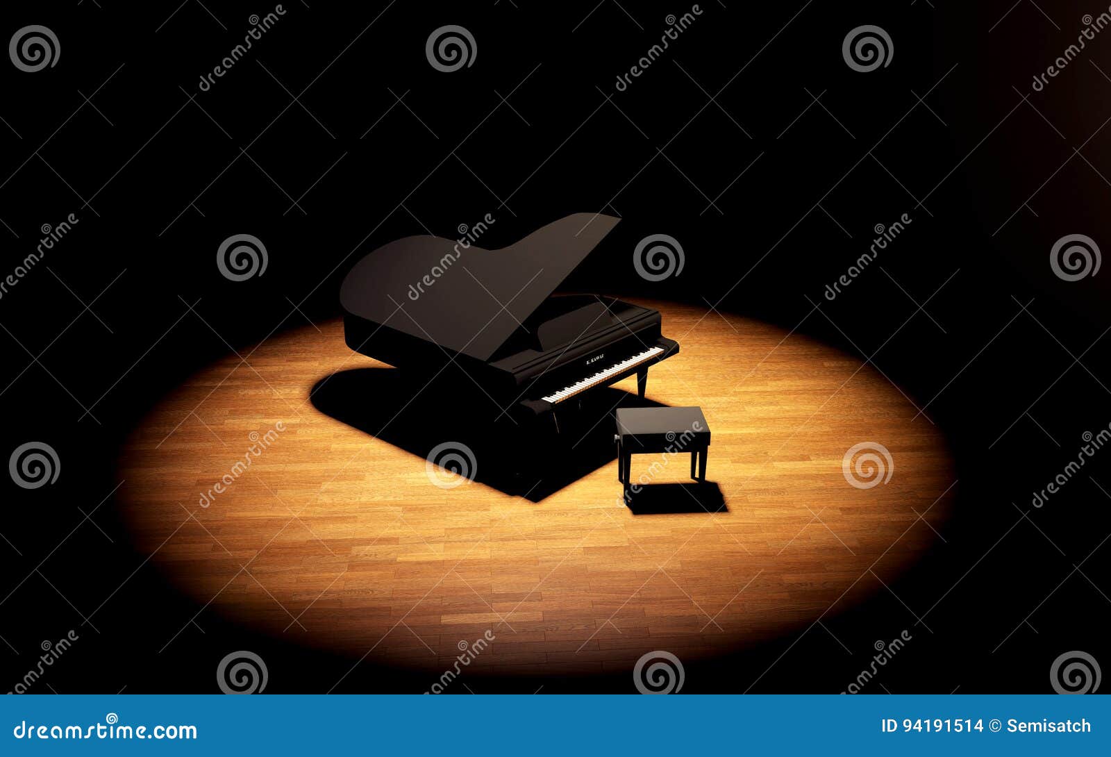 Grand Piano on the Stage of Concert Hall Stock Photo - Image of chair