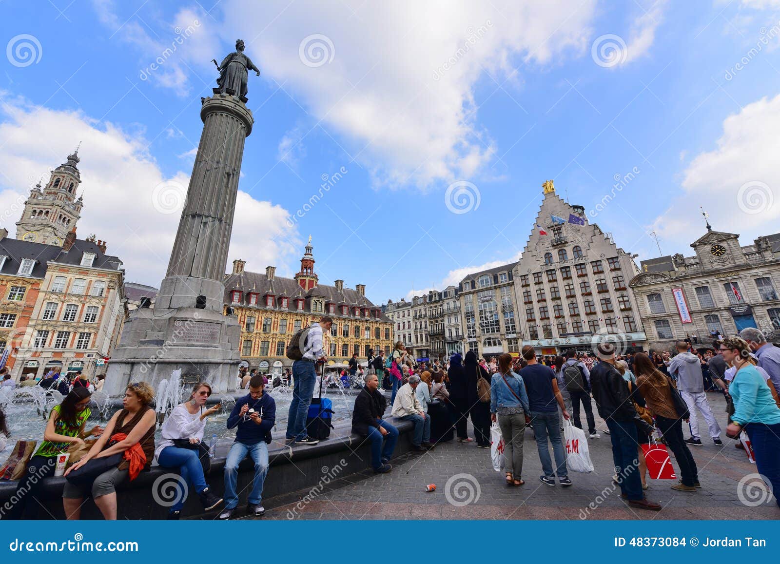 Grand Place De Lille, Francia Imagen de archivo editorial - Imagen de ...