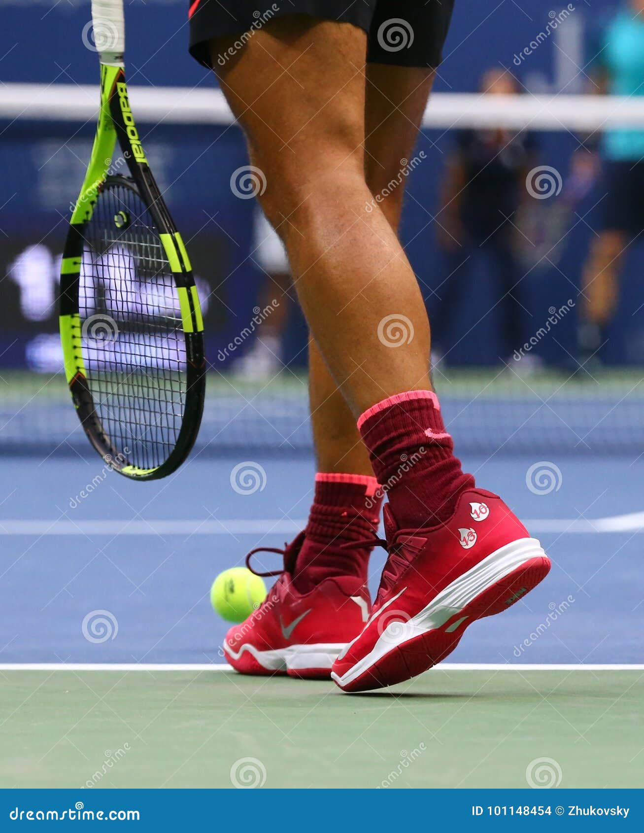 Grand Slam Champion Rafael Nadal of Spain Wears Custom Nike Tennis Shoes during US Open 2017 Final Match Stock Image - Image of illustrative: 101148454