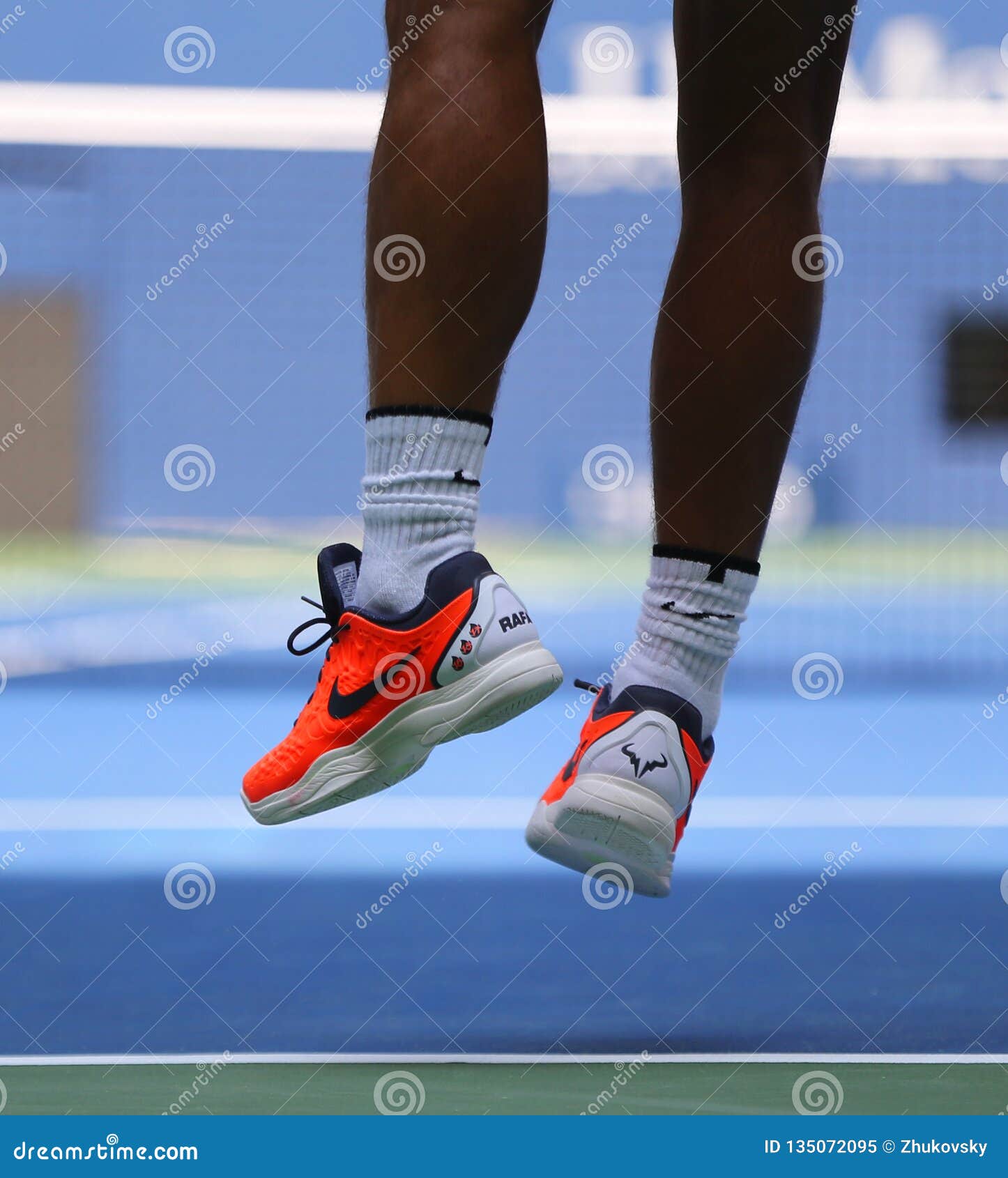 Grand Slam Champion Rafael Nadal of Spain Wears Custom Nike Tennis Shoes US Open 2018 Editorial Image - Image of open, players: 135072095
