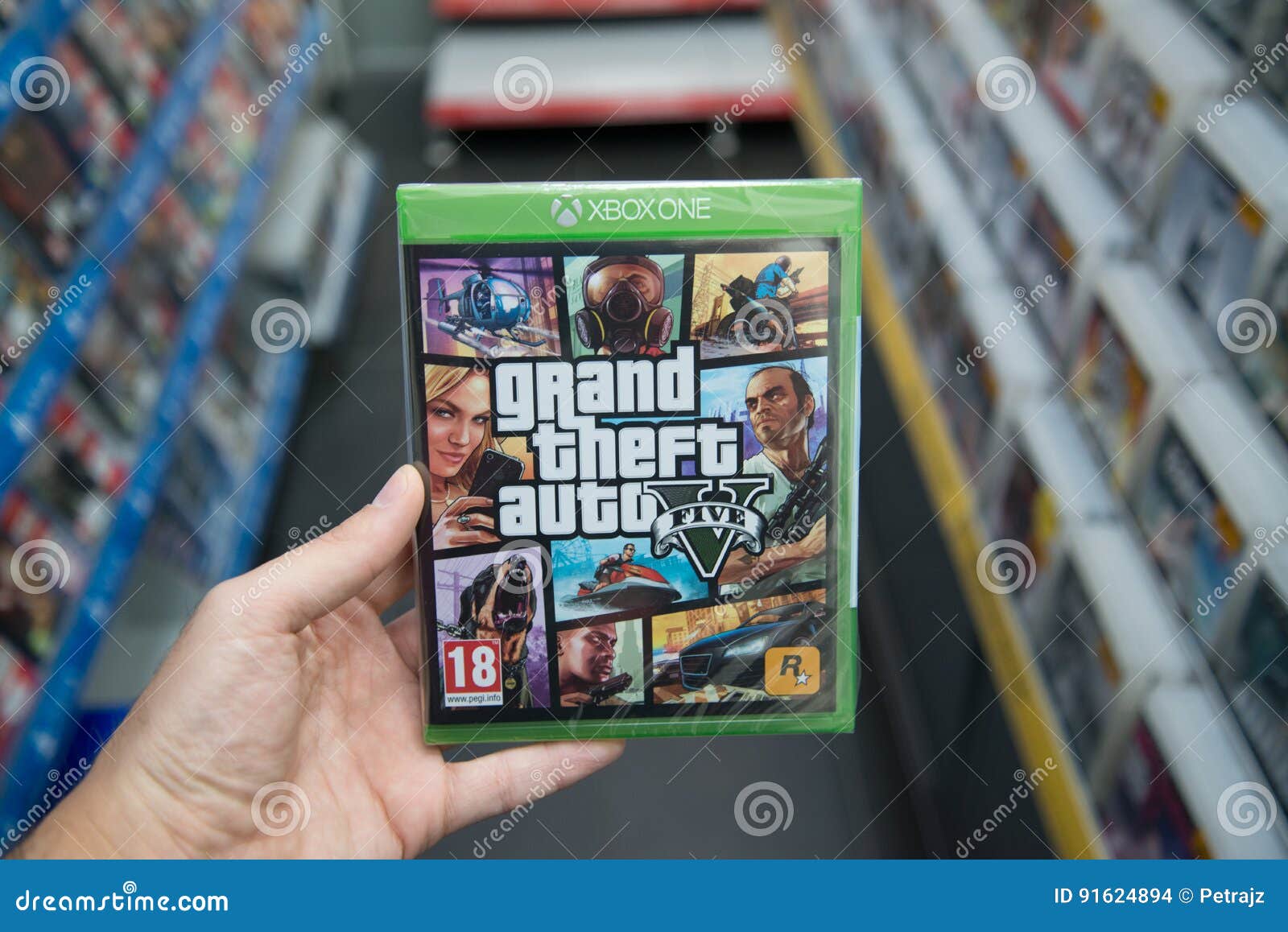 Grand Theft Auto 5 Videogame on XBOX One Editorial Stock Image - Image of  microsoft, grand: 91624894