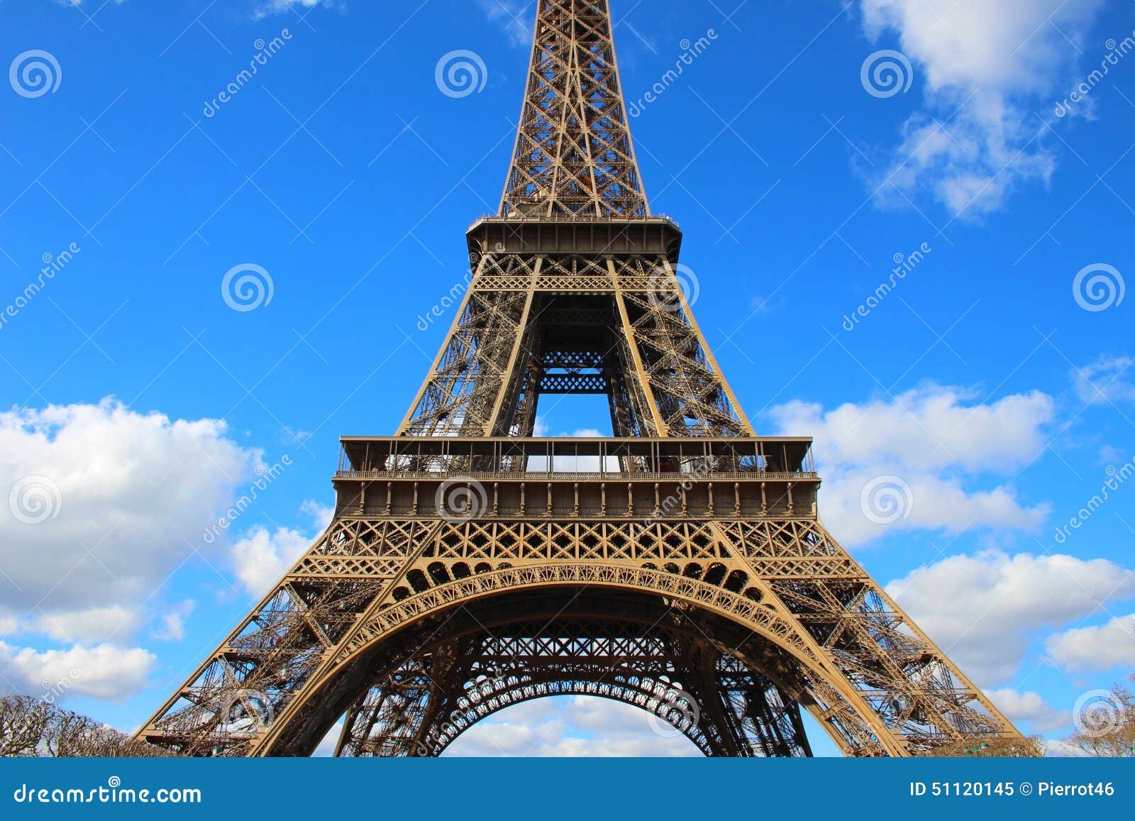 Grande Vista Da Torre Eiffel Em Paris Imagem De Stock Imagem De Torre Grande 51120145