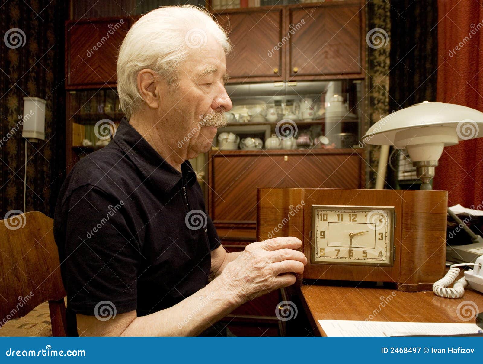 Grandfather in his room stock image. Image of adult, grandparent - 2468497