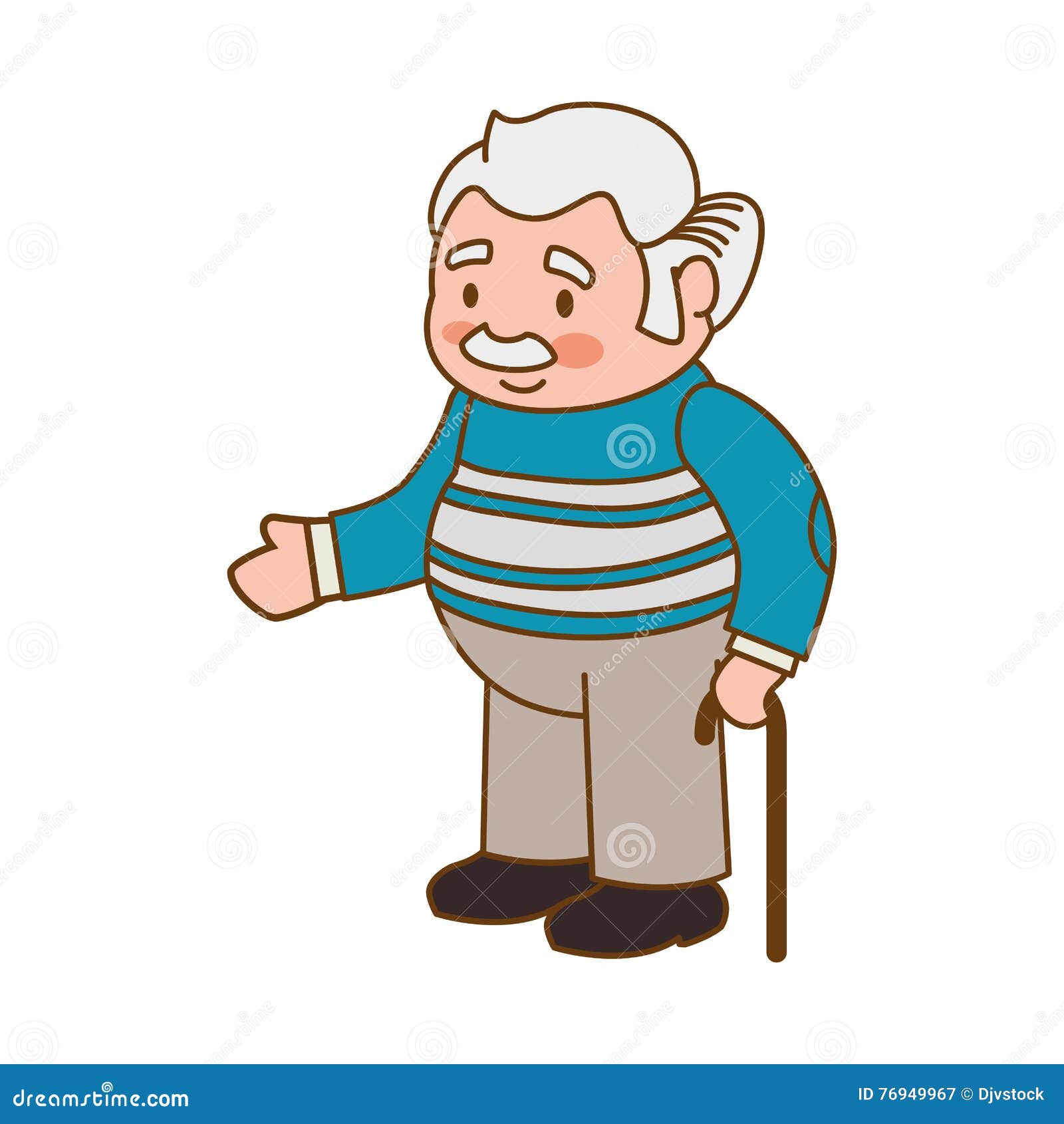 Grandfather Old Person Man Male Icon. Vector Graphic Stock Vector