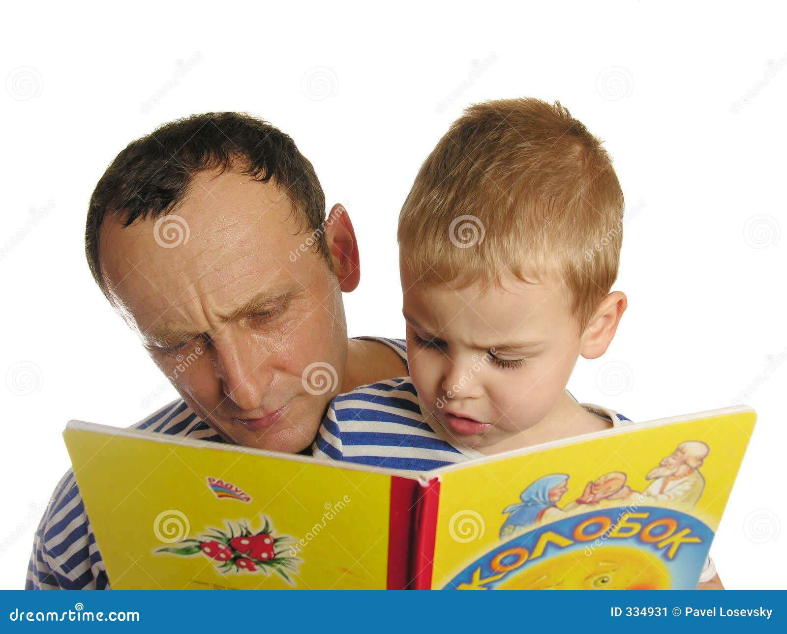 Grandfather Read Book with Grandson Stock Image Image of learning