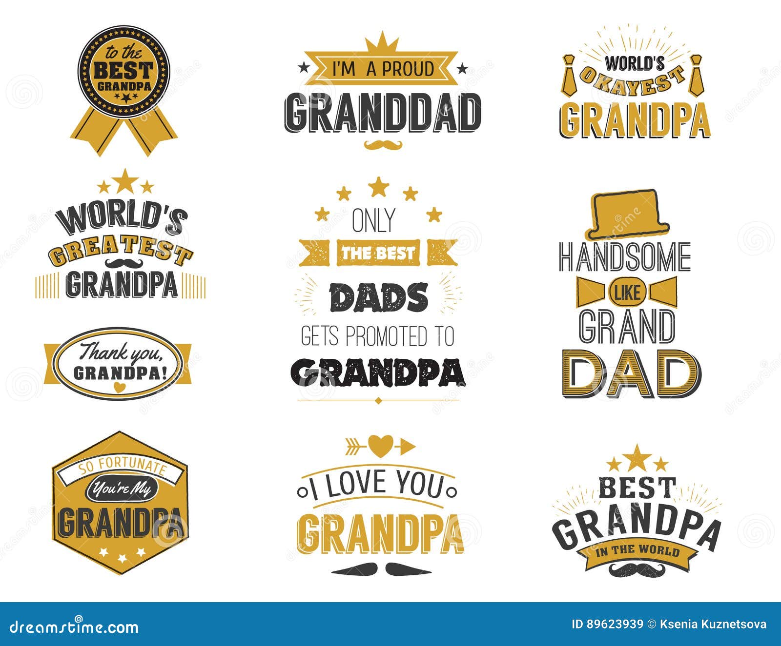 Download Grandfathers Quotes On The White Background. Stock Vector ...