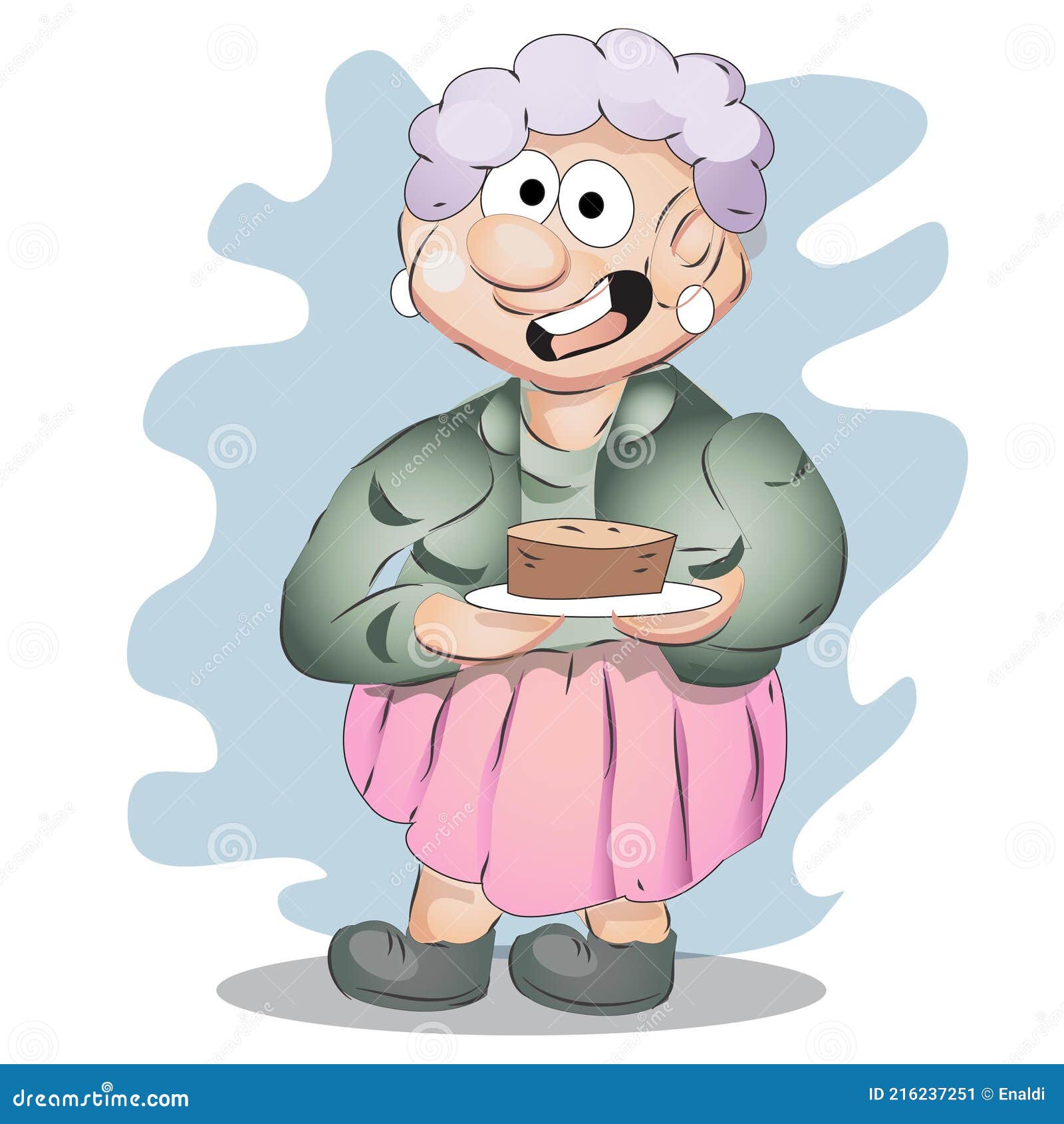 Grandma Cartoon Character and Illustration Stock Vector - Illustration of  love, cartoon: 216237251